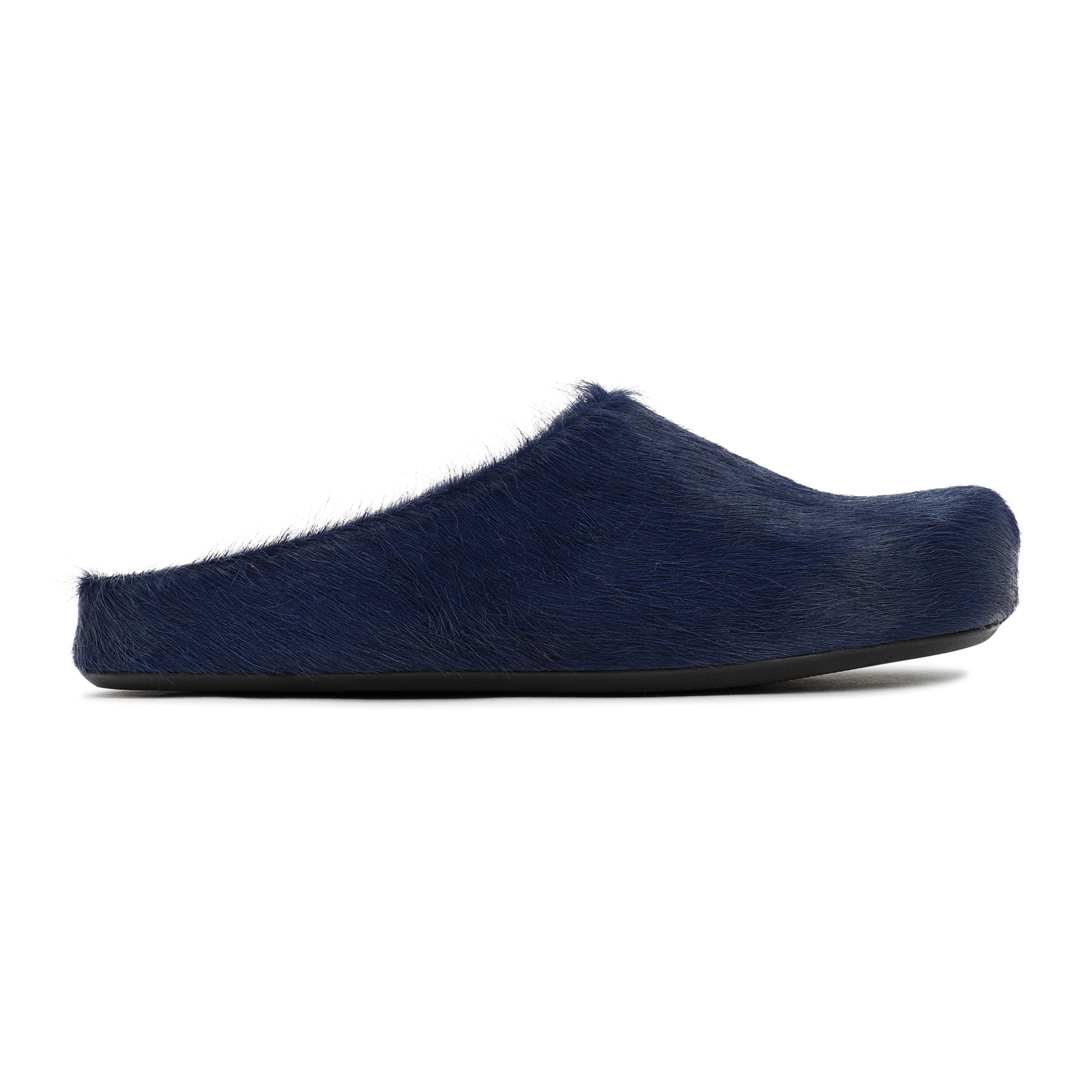 Navy blue calf hair Fussbett slippers SBMR000600P412200B84 (Marni / サンダル ) | Marni (マルニ)