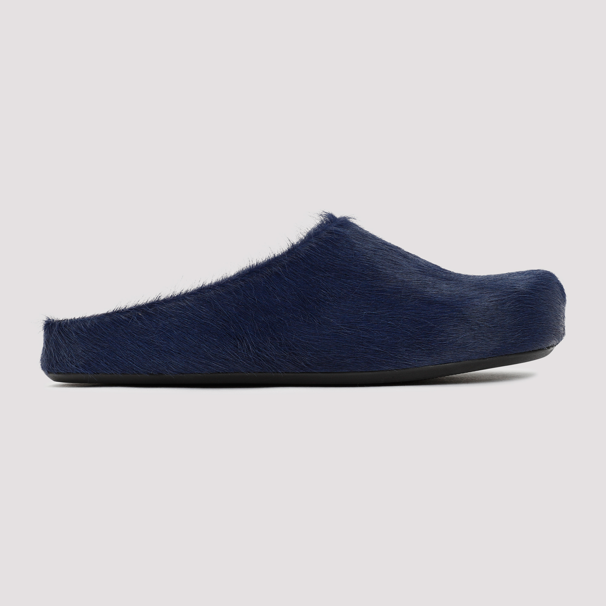 Navy blue calf hair Fussbett slippers SBMR000600P412200B84 (Marni / サンダル ) | Marni (マルニ)(1)
