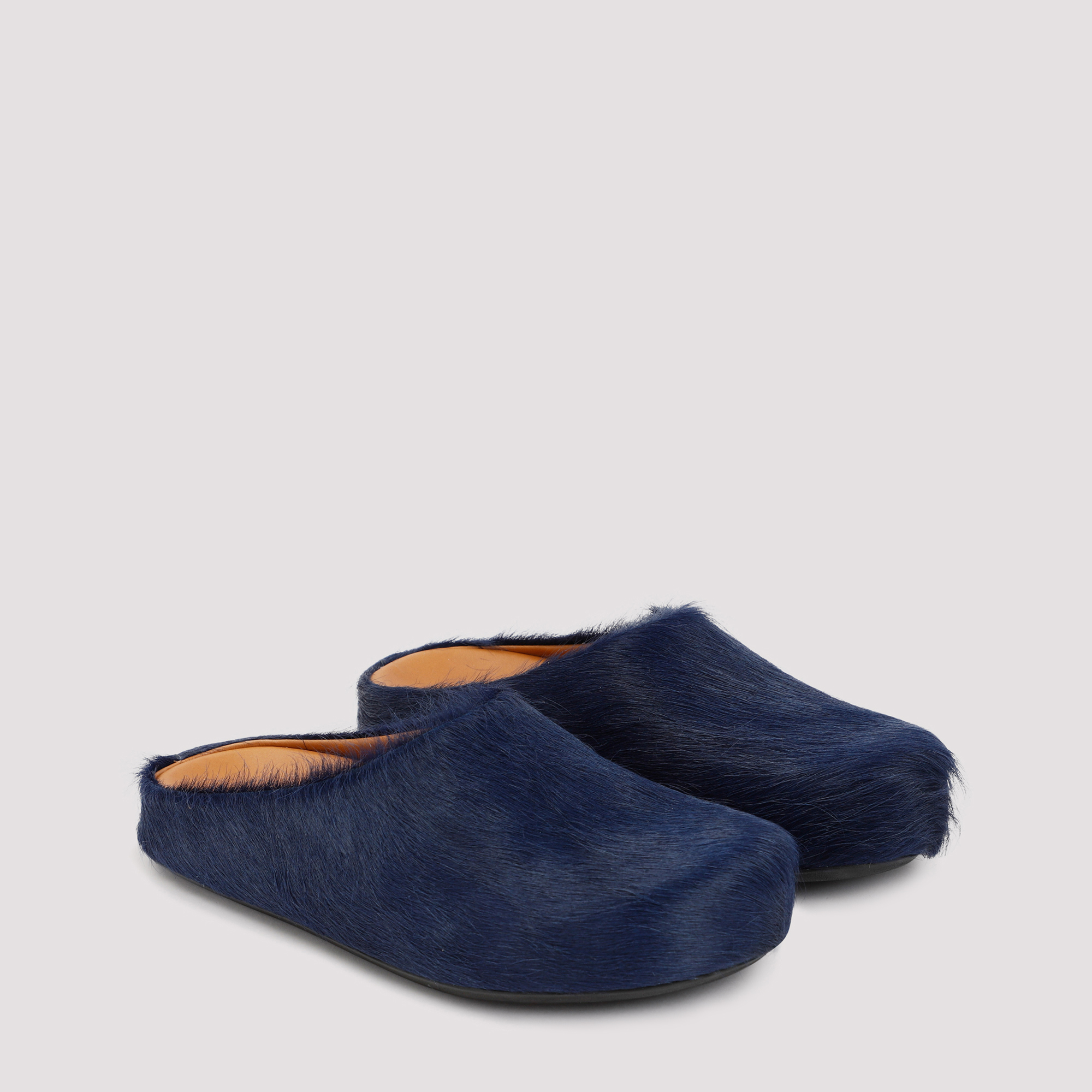 Navy blue calf hair Fussbett slippers SBMR000600P412200B84 (Marni / サンダル ) | Marni (マルニ)(3)