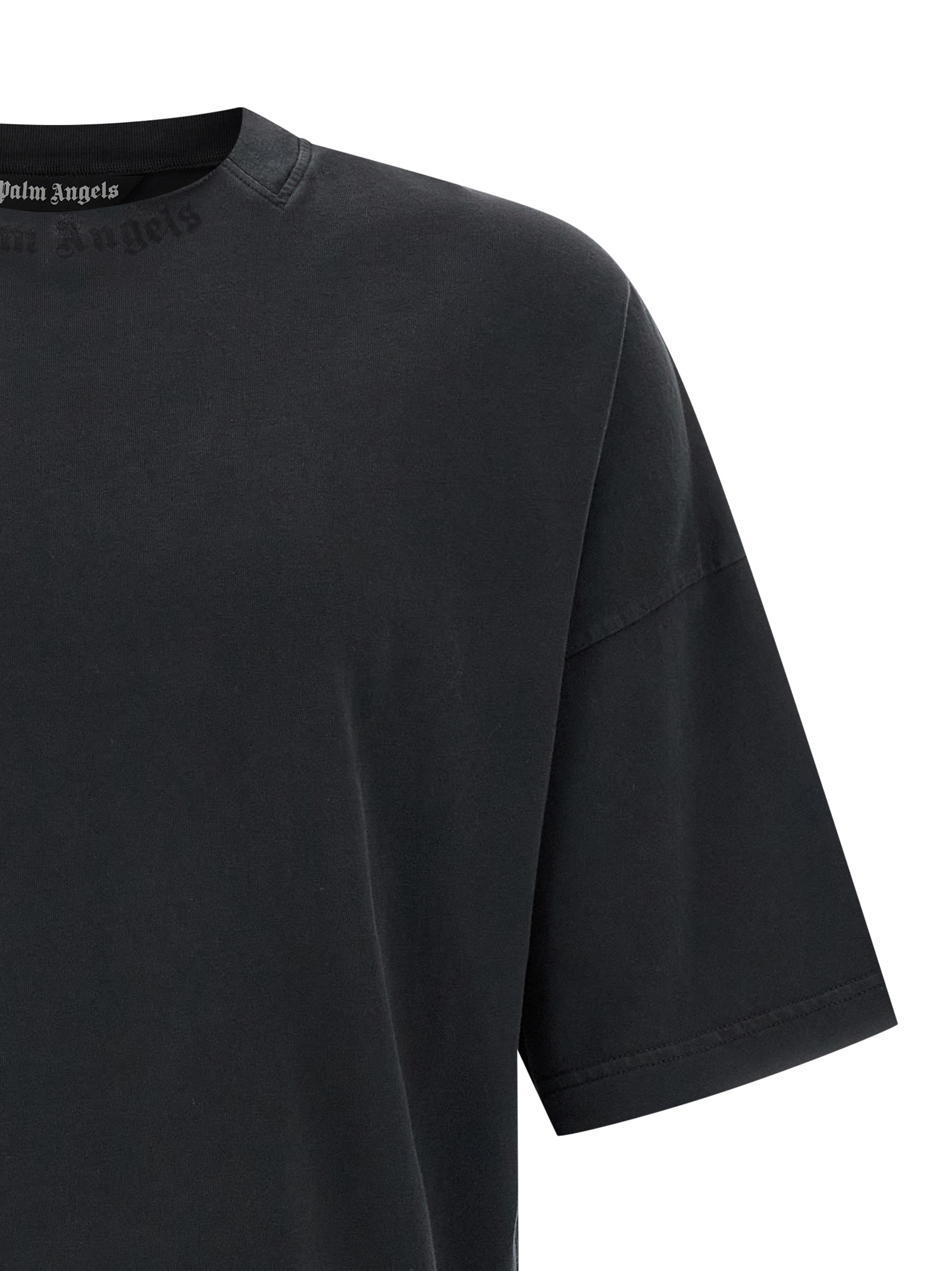 'Curved Logo' T-shirt PMAA10HF25JER00113101310 (Palm Angels / Tシャツ・カットソー ) | Palm Angels (パームエンジェルス)(2)