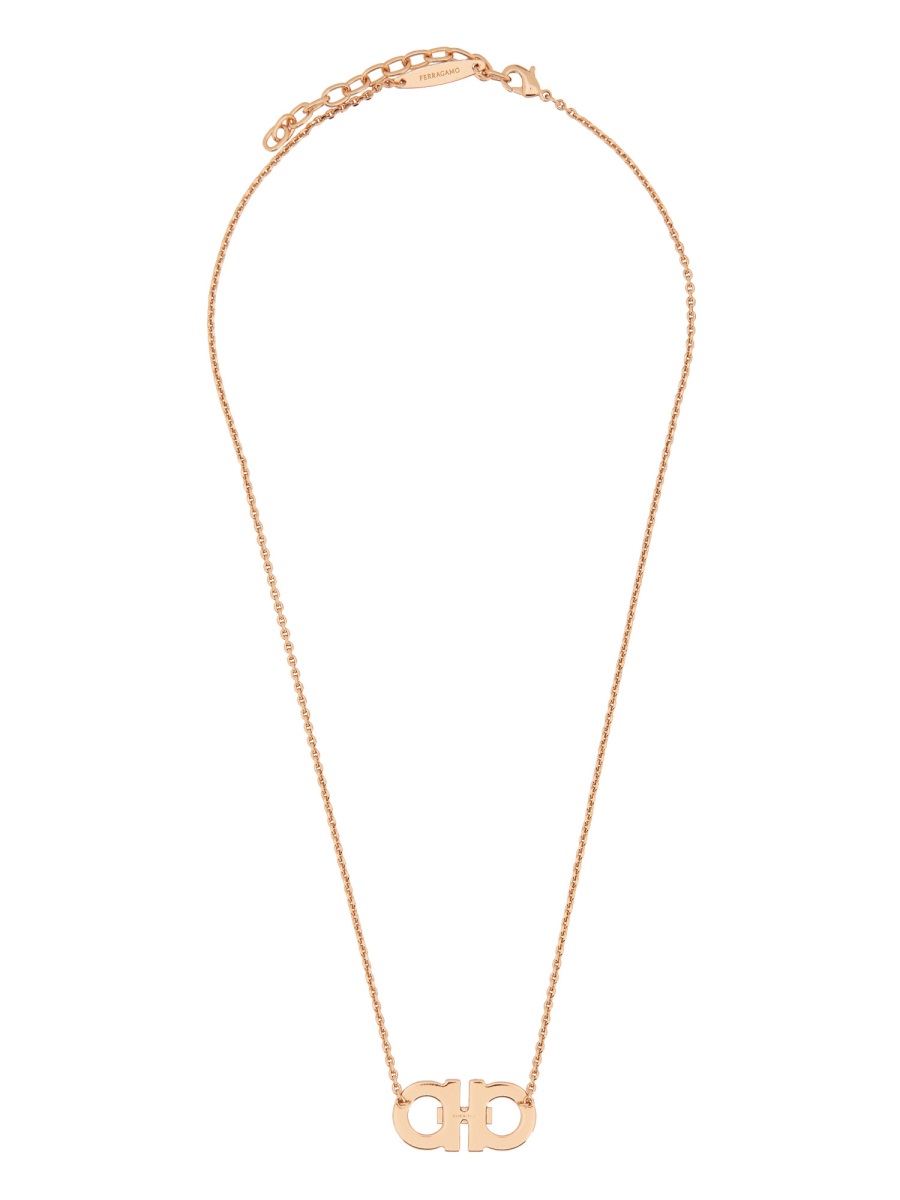 NECKLACE WITH "GANCINI" PENDANT AND CRYSTALS 785182760875001 (FERRAGAMO / ネックレス ) | FERRAGAMO (フェラガモ)(1)