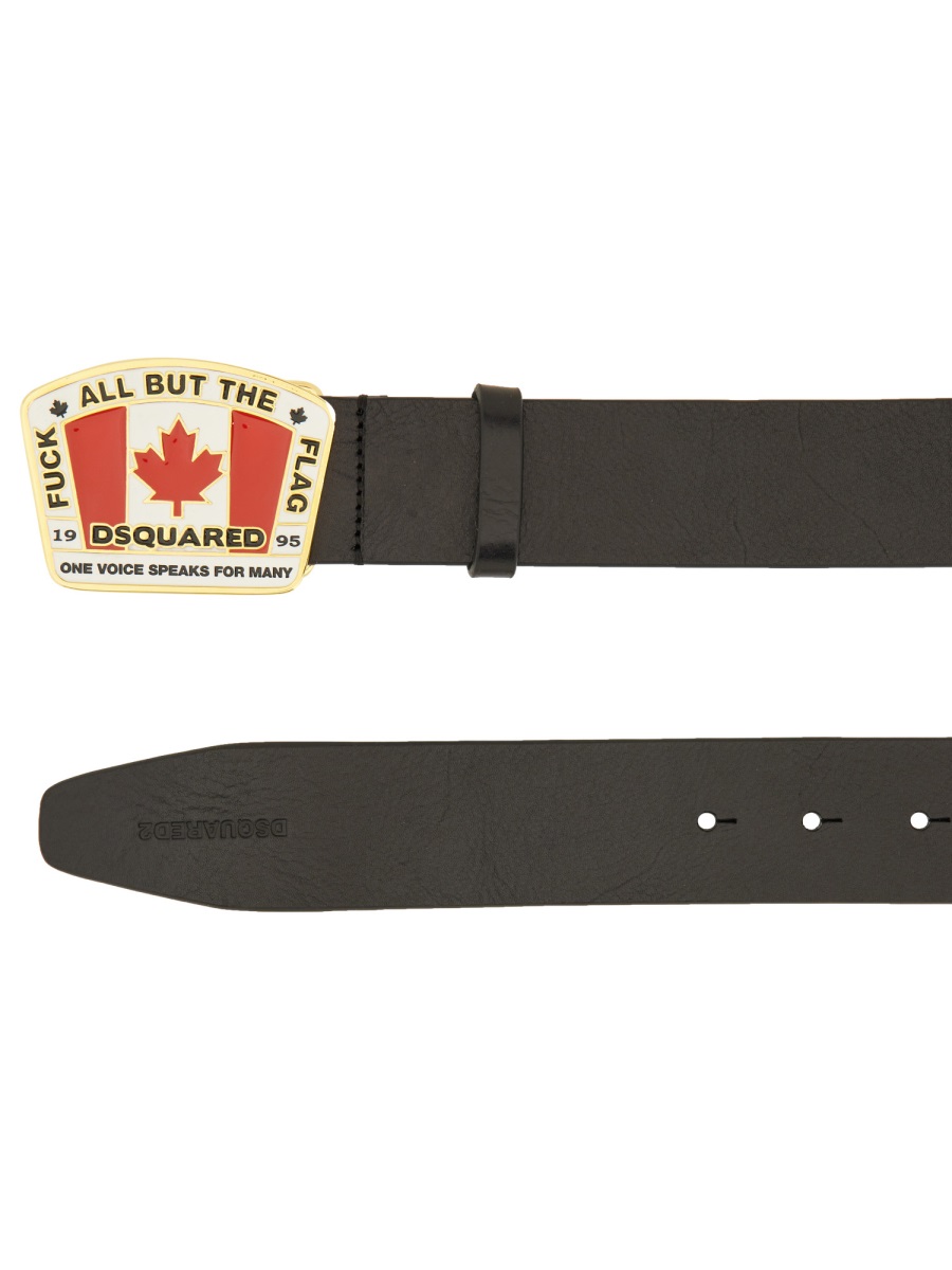 "CANADIAN FLAG" LICENSE PLATE BELT BEM0641129000012124 (Dsquared2 / ベルト・サスペンダー ) | Dsquared2 (ディースクエアード)(2)