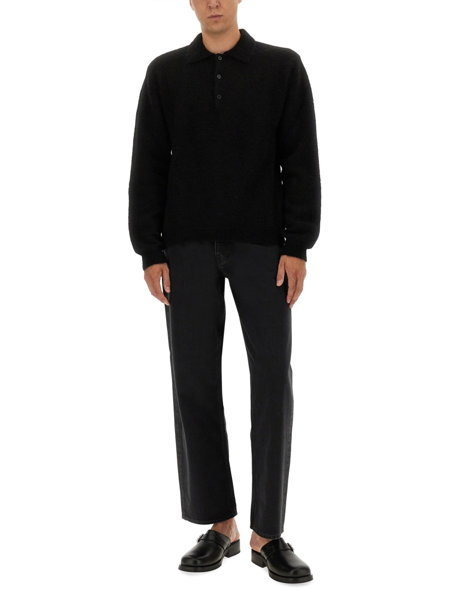 WOOL SWEATER WITH POLO COLLAR 3074BLACK (SUNFLOWER / ニット・セーター・カーディガン ) | SUNFLOWER (サンフラワー)(3)