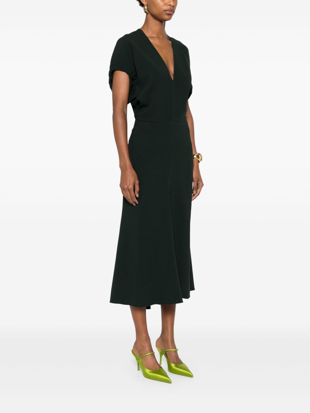 Victoria Beckham Dresses Green 1325WDR006381ADARKPINE (VICTORIA BECKHAM / ワンピース・ドレス・オールインワン ) | VICTORIA BECKHAM (ヴィクトリア ベッカム)(3)