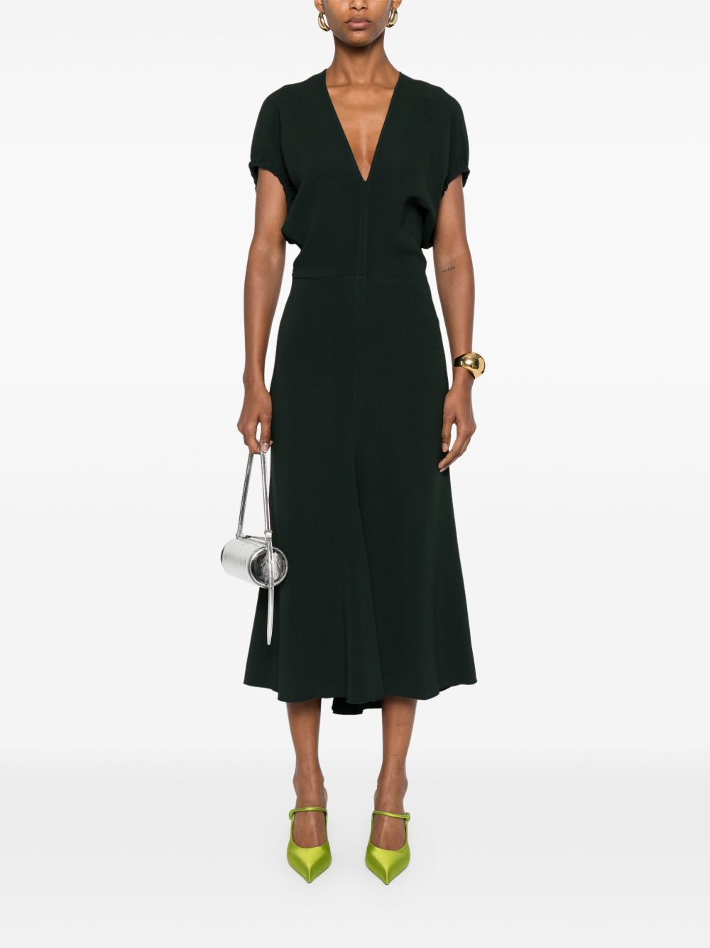Victoria Beckham Dresses Green 1325WDR006381ADARKPINE (VICTORIA BECKHAM / ワンピース・ドレス・オールインワン ) | VICTORIA BECKHAM (ヴィクトリア ベッカム)(4)