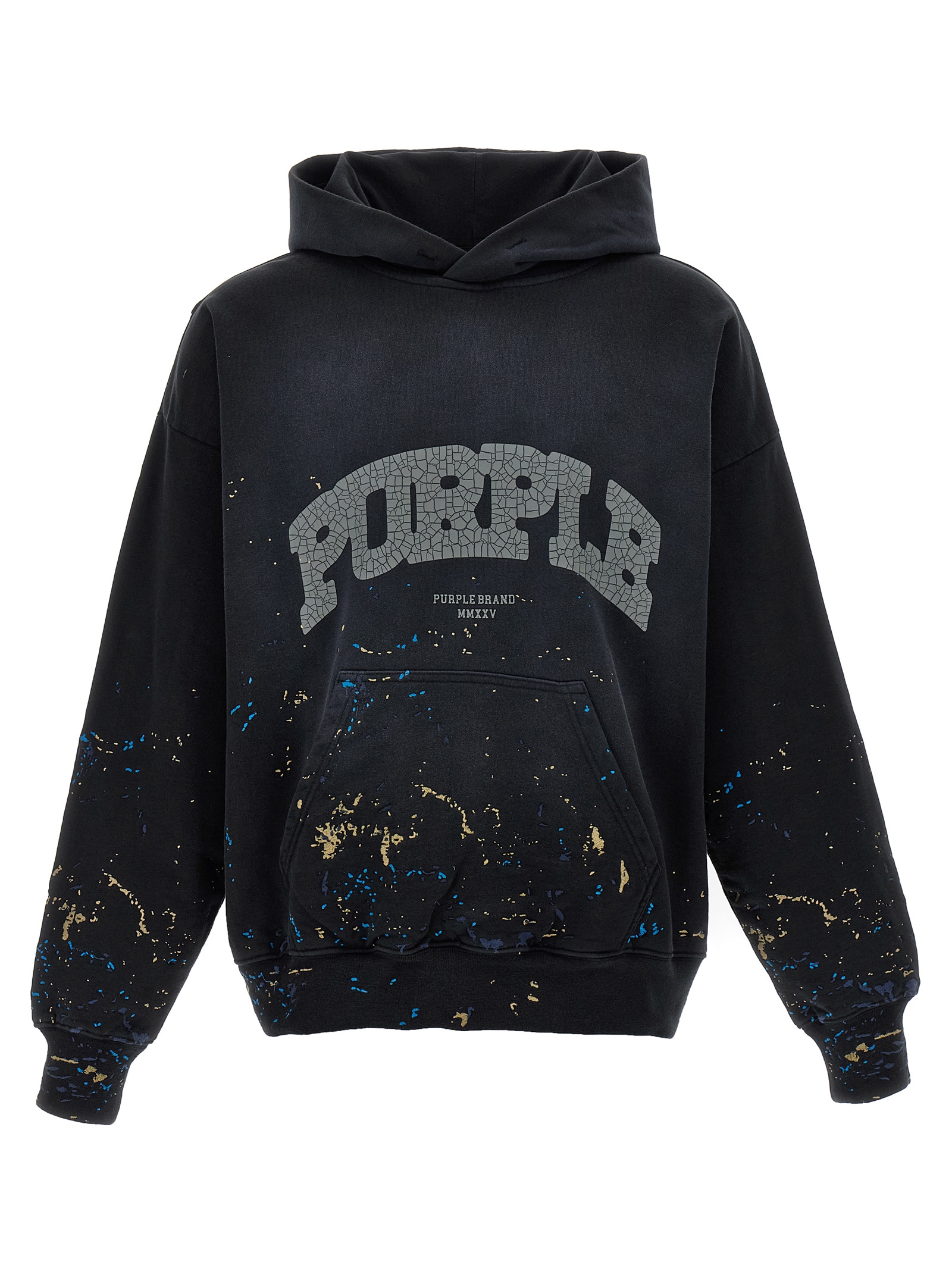 Embroidery hoodie P401MFBS325BLACK (PURPLE / スウェット・フーディー ) | PURPLE (パープル)