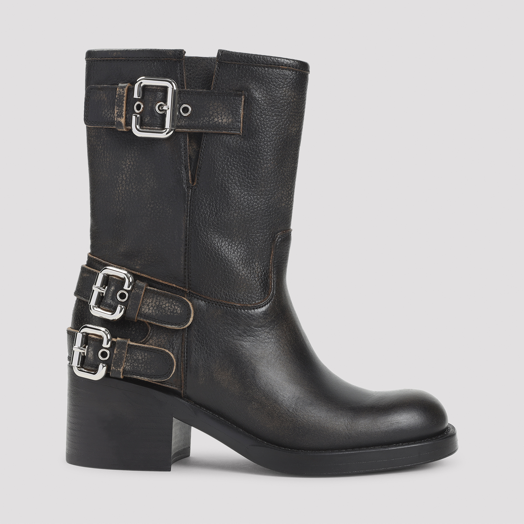 Black leather Dakota boots CHC25A12FSY001 (Chloé / ブーツ ) | Chloé (クロエ)(1)