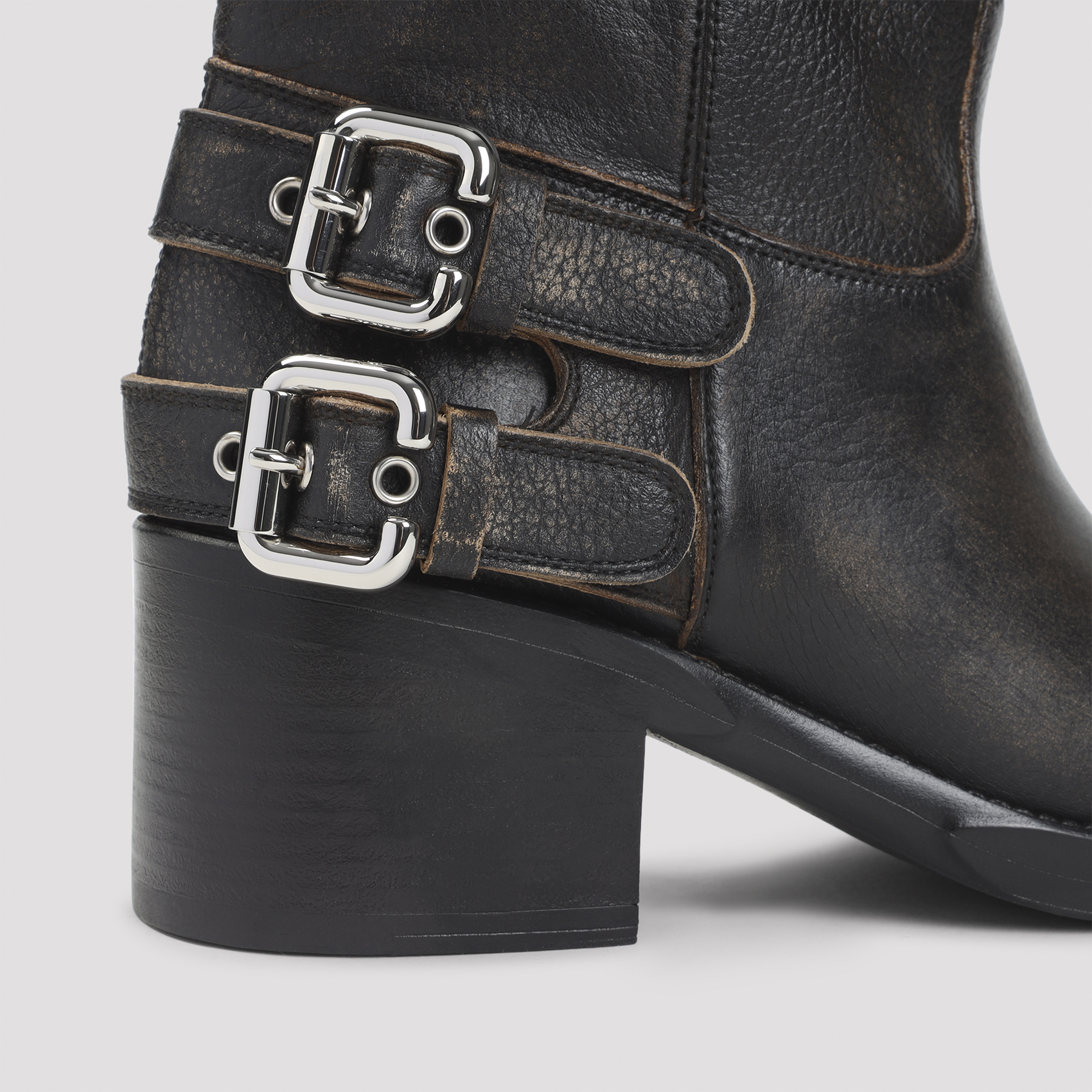 Black leather Dakota boots CHC25A12FSY001 (Chloé / ブーツ ) | Chloé (クロエ)(4)