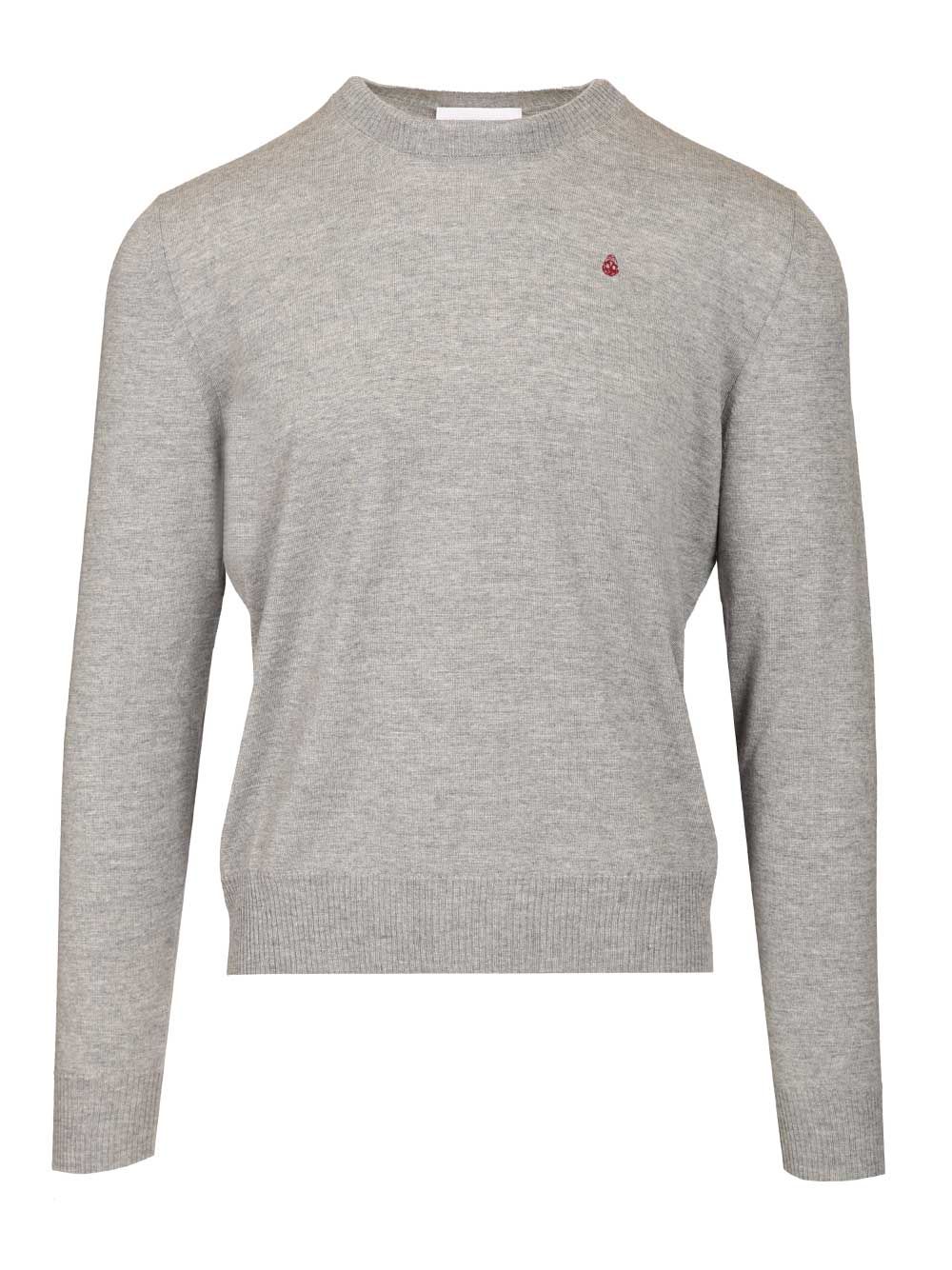 Sweater with reverse skull motif embroidered 839686Q1BEC1364 (Alexander McQUEEN / ニット・セーター・カーディガン ) | Alexander McQUEEN (アレキサンダー・マックイーン)
