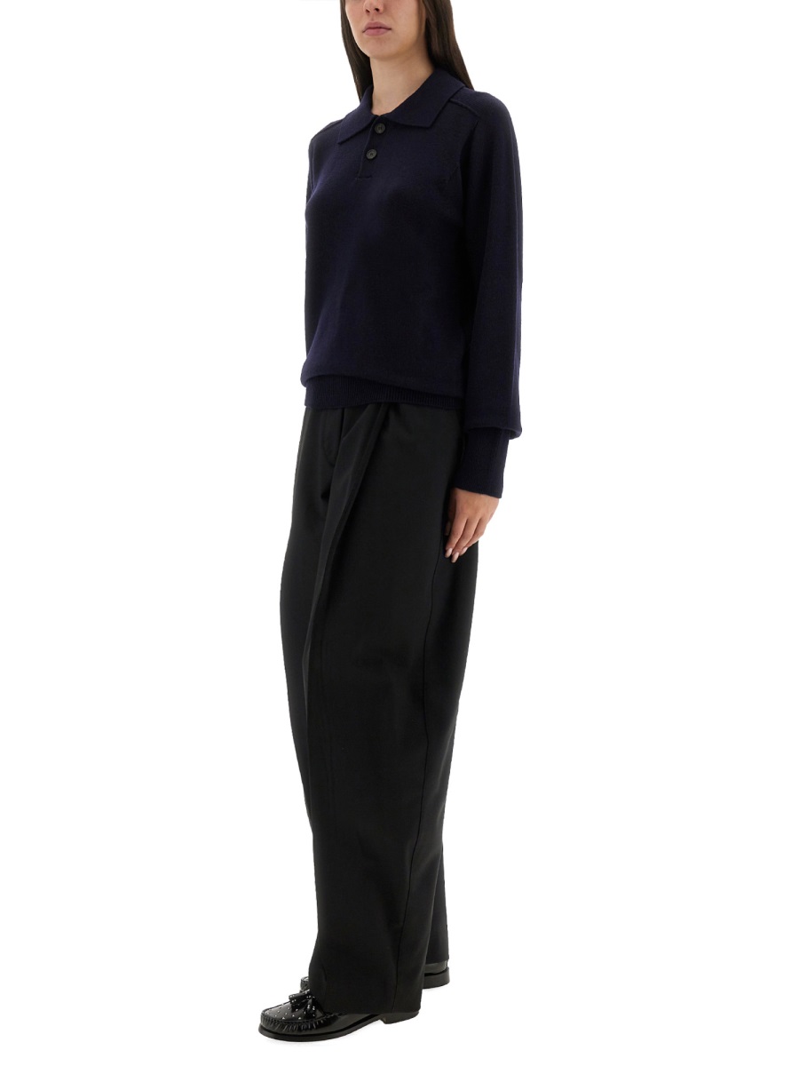 "INVERNESS" SHIRT WITH POLO COLLAR SARKSN1503NAVY (Studio Nicholson / ニット・セーター・カーディガン ) | Studio Nicholson (スタジオニコルソン)(3)