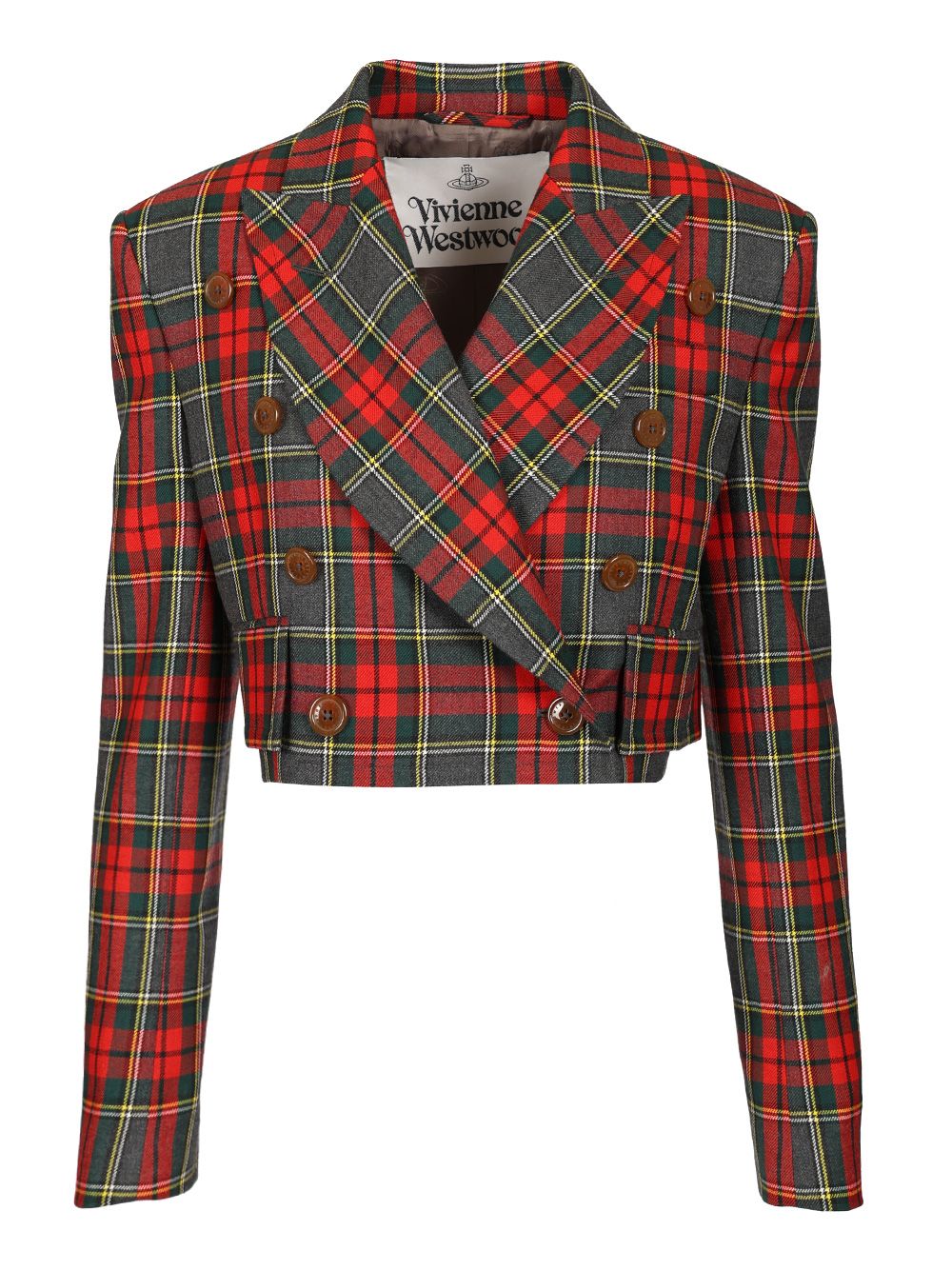 Tartan Cropped Blazer 1401007OW0176H203 (Vivienne Westwood / ブレザー・ジャケット ) | Vivienne Westwood (ヴィヴィアン・ウェストウッド)