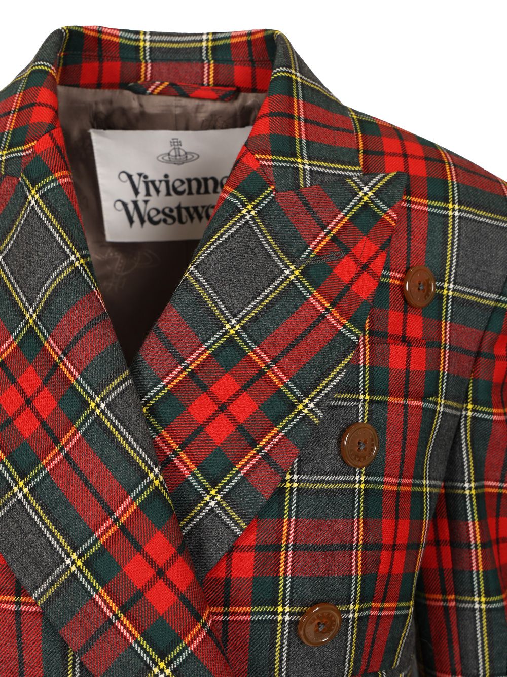 Tartan Cropped Blazer 1401007OW0176H203 (Vivienne Westwood / ブレザー・ジャケット ) | Vivienne Westwood (ヴィヴィアン・ウェストウッド)(3)