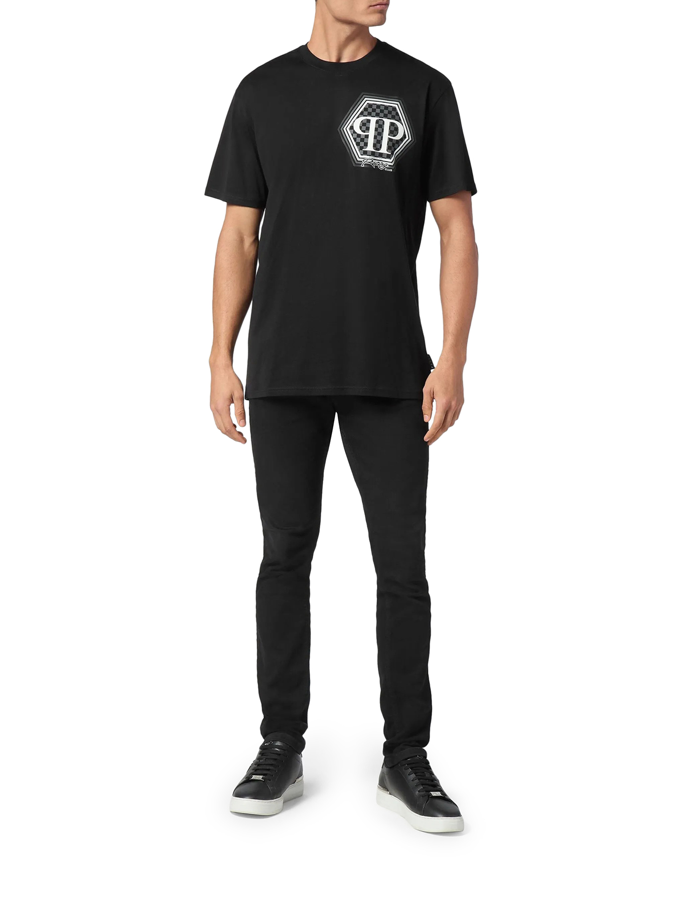 SHORT SLEEVE T-SHIRT WITH PRINTED LOGO SAECMTK8106PJY002N02 (PHILIPP PLEIN / Tシャツ・カットソー ) | PHILIPP PLEIN (フィリップ プレイン)(1)