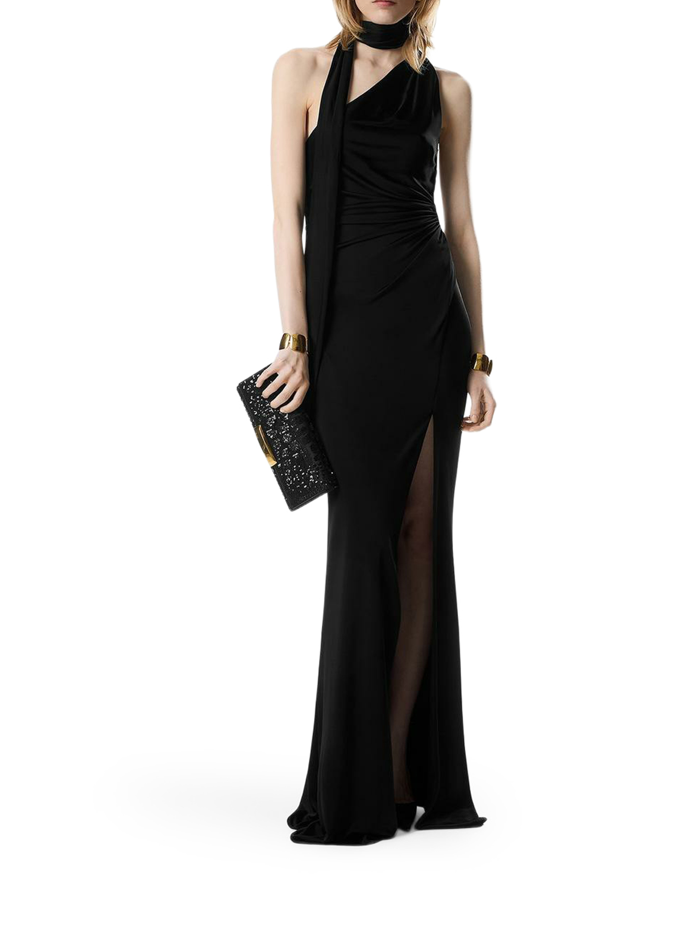 ONE SHOULDER EVENING DRESS WITH SCARF ABJ864JEX169LB999 (TOM FORD / ワンピース・ドレス・オールインワン ) | TOM FORD (トムフォード)(1)