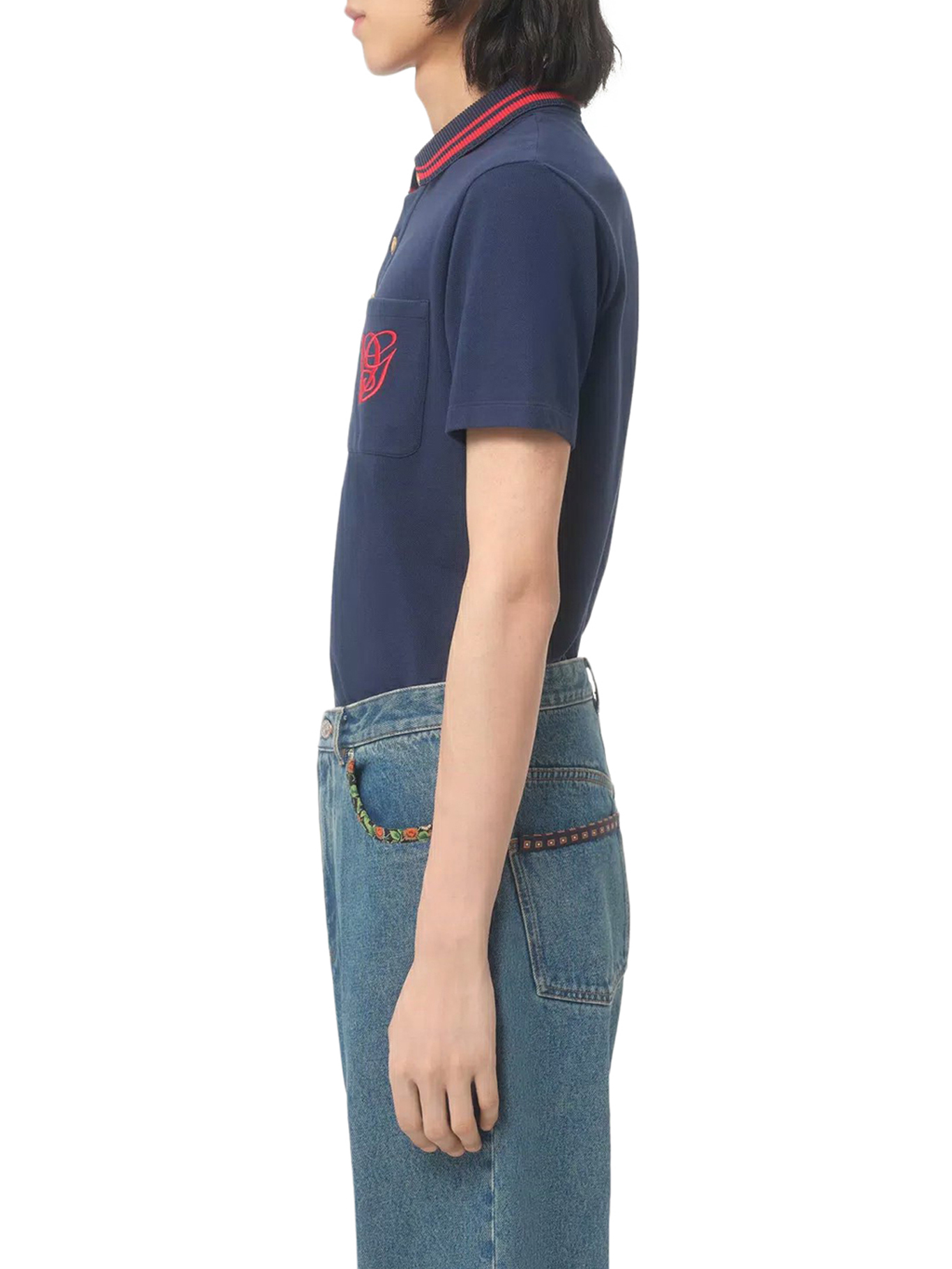 COTTON PIQUET POLO WITH VG EMBROIDERY 7V3MH04AB18D51 (Valentino Garavani / ポロシャツ ) | Valentino Garavani (ヴァレンティノ)(4)