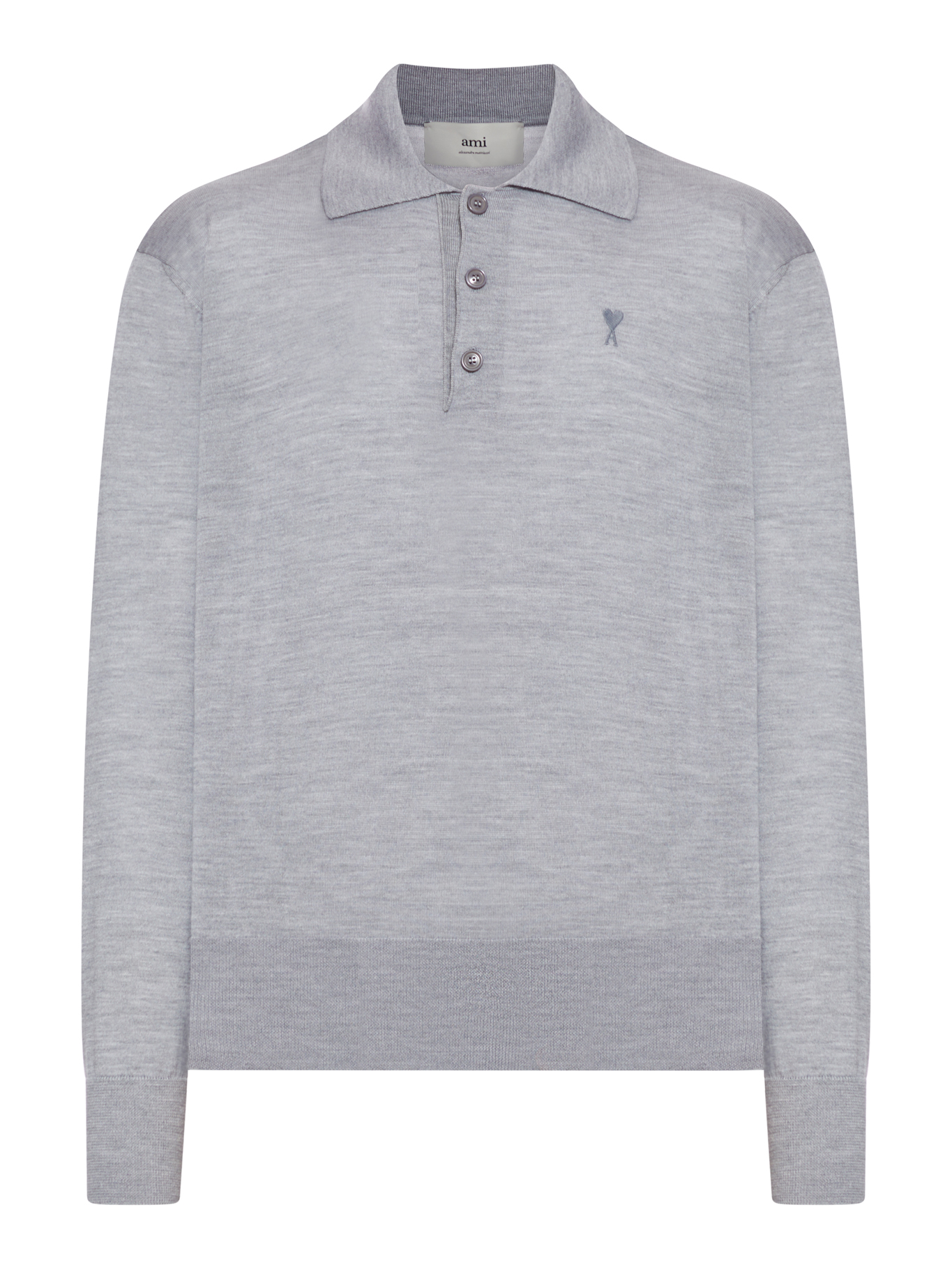 AMI DE COEUR POLO IN EXTRAFINE WOOL AND SILK HPL406KN0066050 (AMI Paris / ポロシャツ ) | AMI Paris (アミパリス)