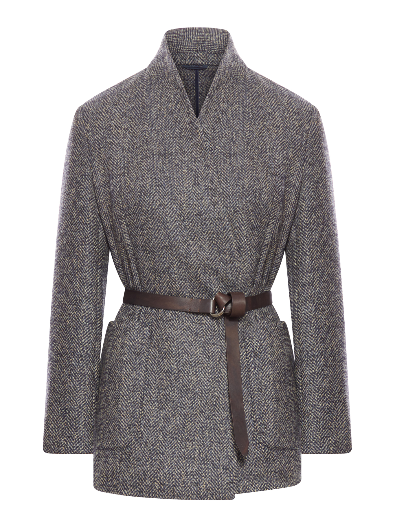 CASHMERE JACKET WITH LEATHER BELT MG5297052C4897 (Brunello Cucinelli / スーツ・ジャケット ) | Brunello Cucinelli (ブルネロ・クチネリ)
