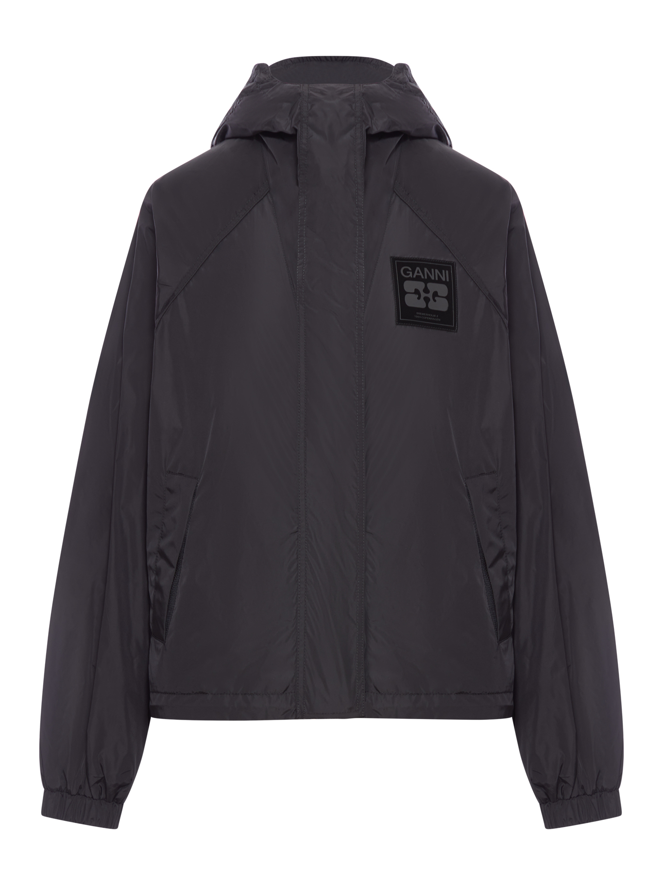 NYLON JACKET WITH GANNI LOGO PATCH W0736099 (GANNI / カジュアルジャケット ) | GANNI (ガニー)