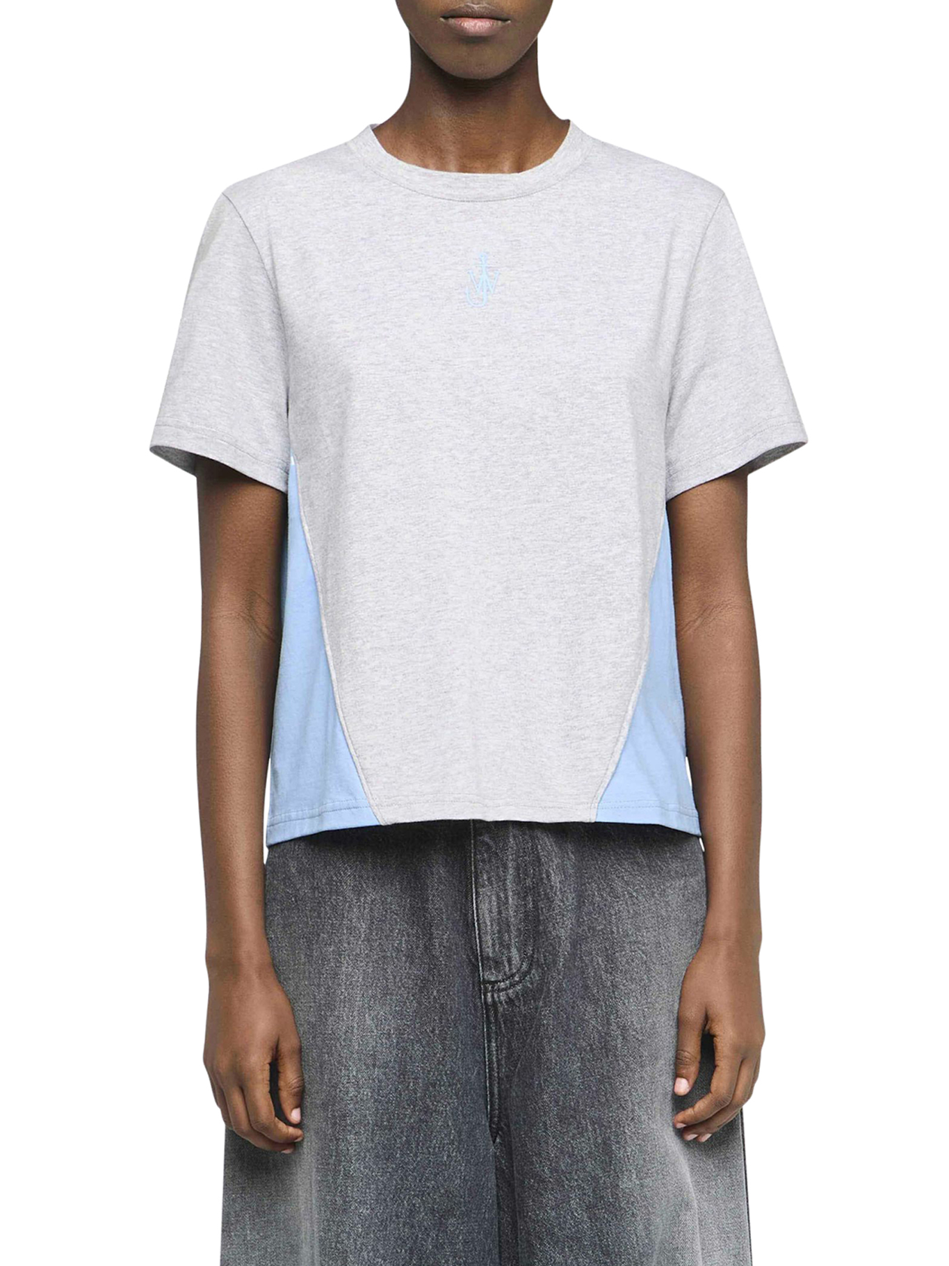 PANELLED CROPPED T-SHIRT WITH ANCHOR EMBROIDERY JT0259PG1715256 (JW Anderson / Tシャツ・カットソー ) | JW Anderson (ジェイダブリュー アンダーソン)(2)