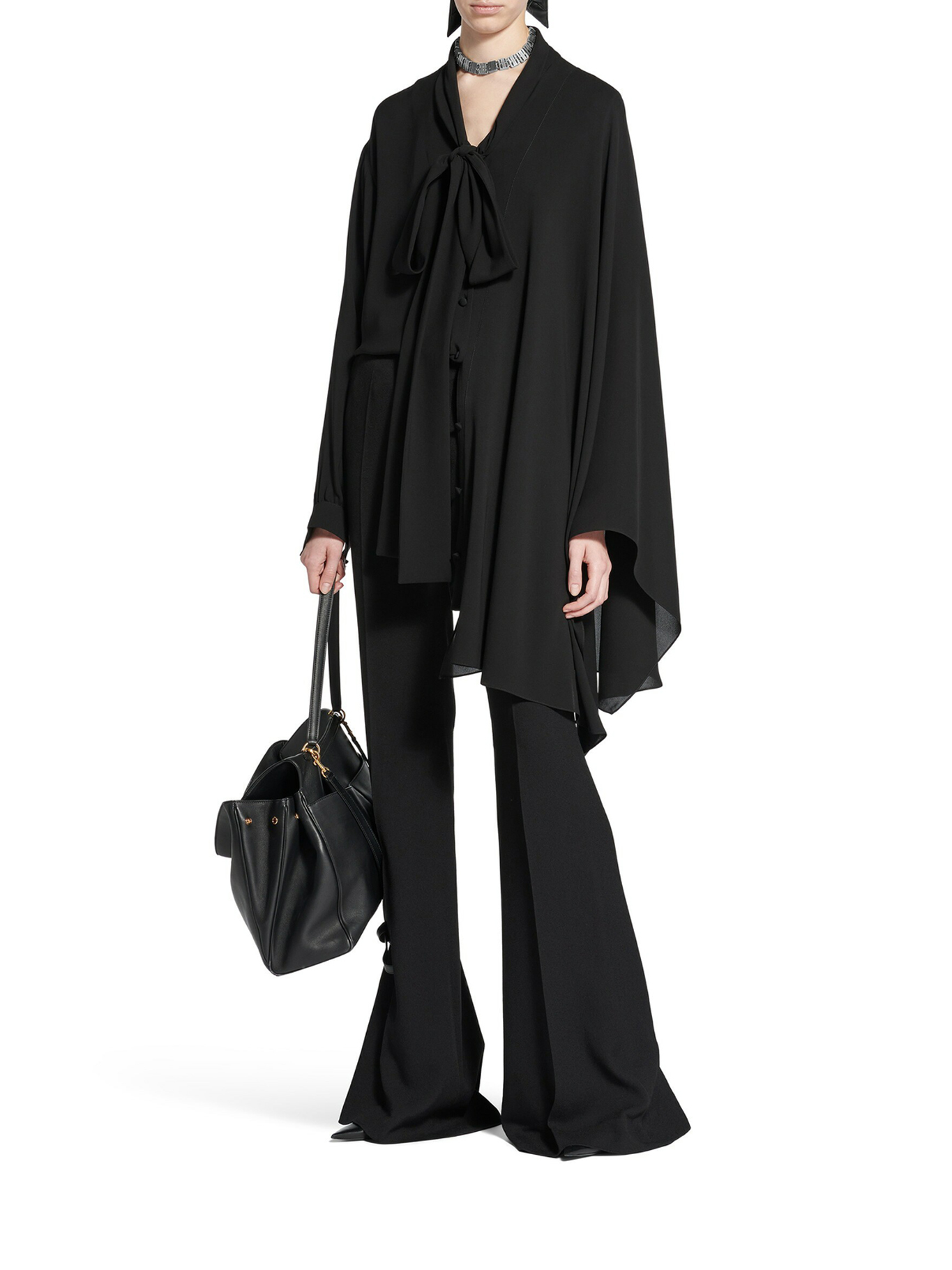 SILK BLOUSE WITH SCARF 839280TIN131000 (Balenciaga / シャツ・ブラウス ) | Balenciaga (バレンシアガ)(1)