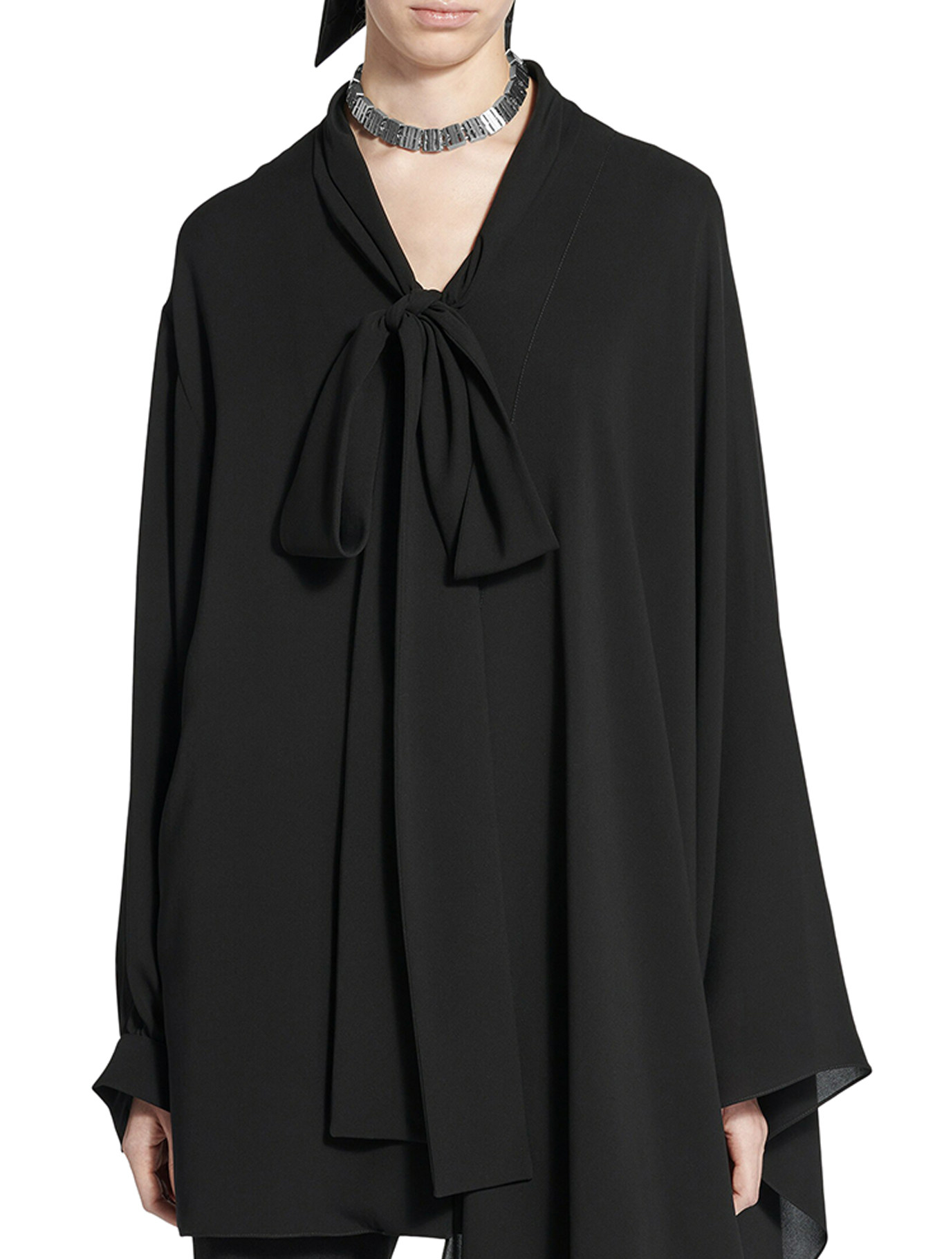 SILK BLOUSE WITH SCARF 839280TIN131000 (Balenciaga / シャツ・ブラウス ) | Balenciaga (バレンシアガ)(2)