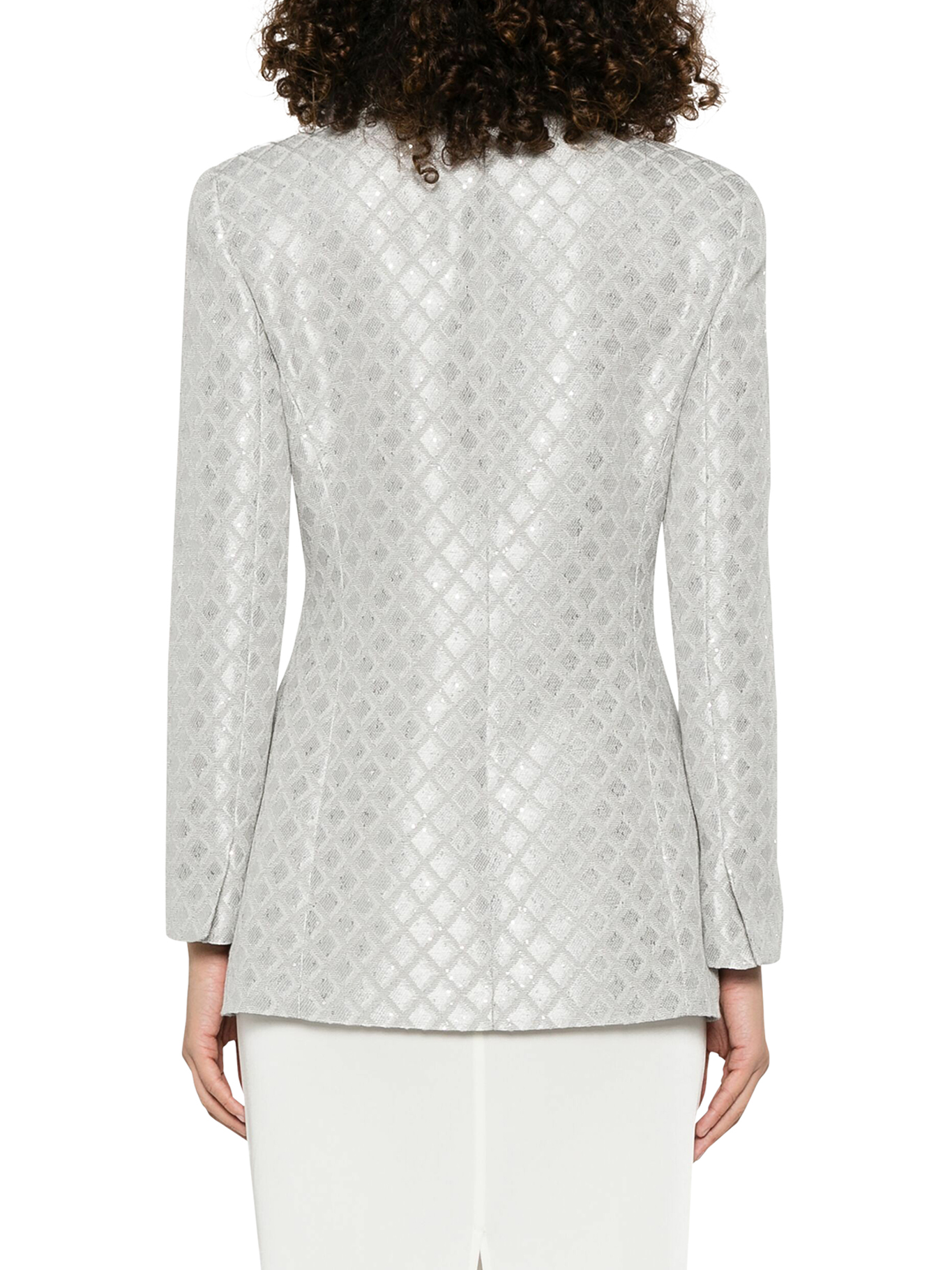 CHECKED BLAZER IN LAMINATED FABRIC WITH SEQUINS GW000845TE13744F8078 (GIORGIO ARMANI / ブレザー・ジャケット ) | GIORGIO ARMANI (ジョルジオ アルマーニ)(3)