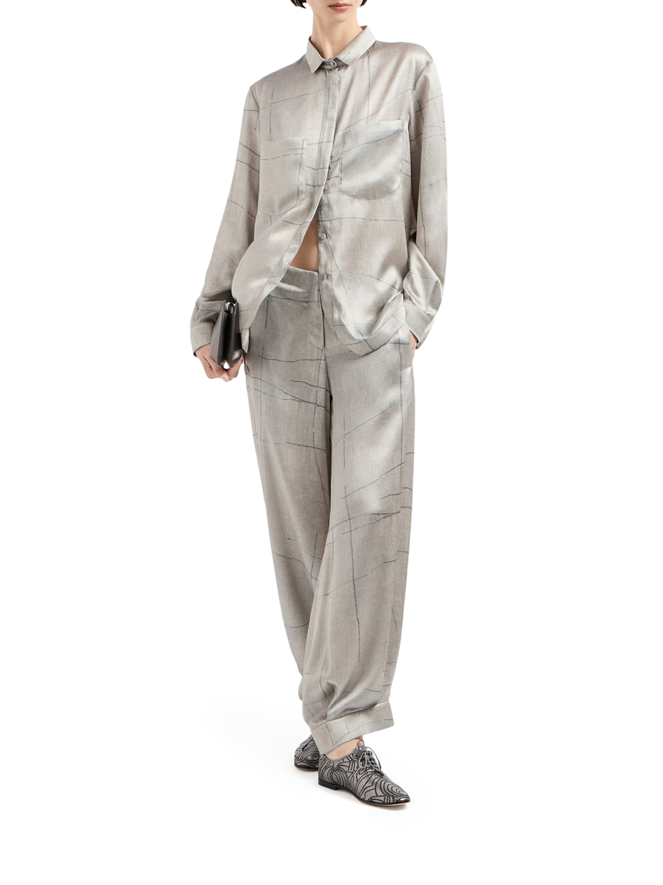 PRINTED SILK SATIN SHIRT GW000775TE13743F8078 (GIORGIO ARMANI / シャツ・ブラウス ) | GIORGIO ARMANI (ジョルジオ アルマーニ)(1)