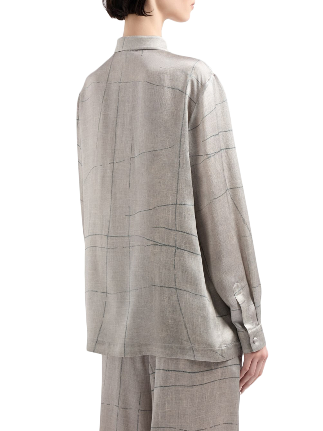 PRINTED SILK SATIN SHIRT GW000775TE13743F8078 (GIORGIO ARMANI / シャツ・ブラウス ) | GIORGIO ARMANI (ジョルジオ アルマーニ)(3)