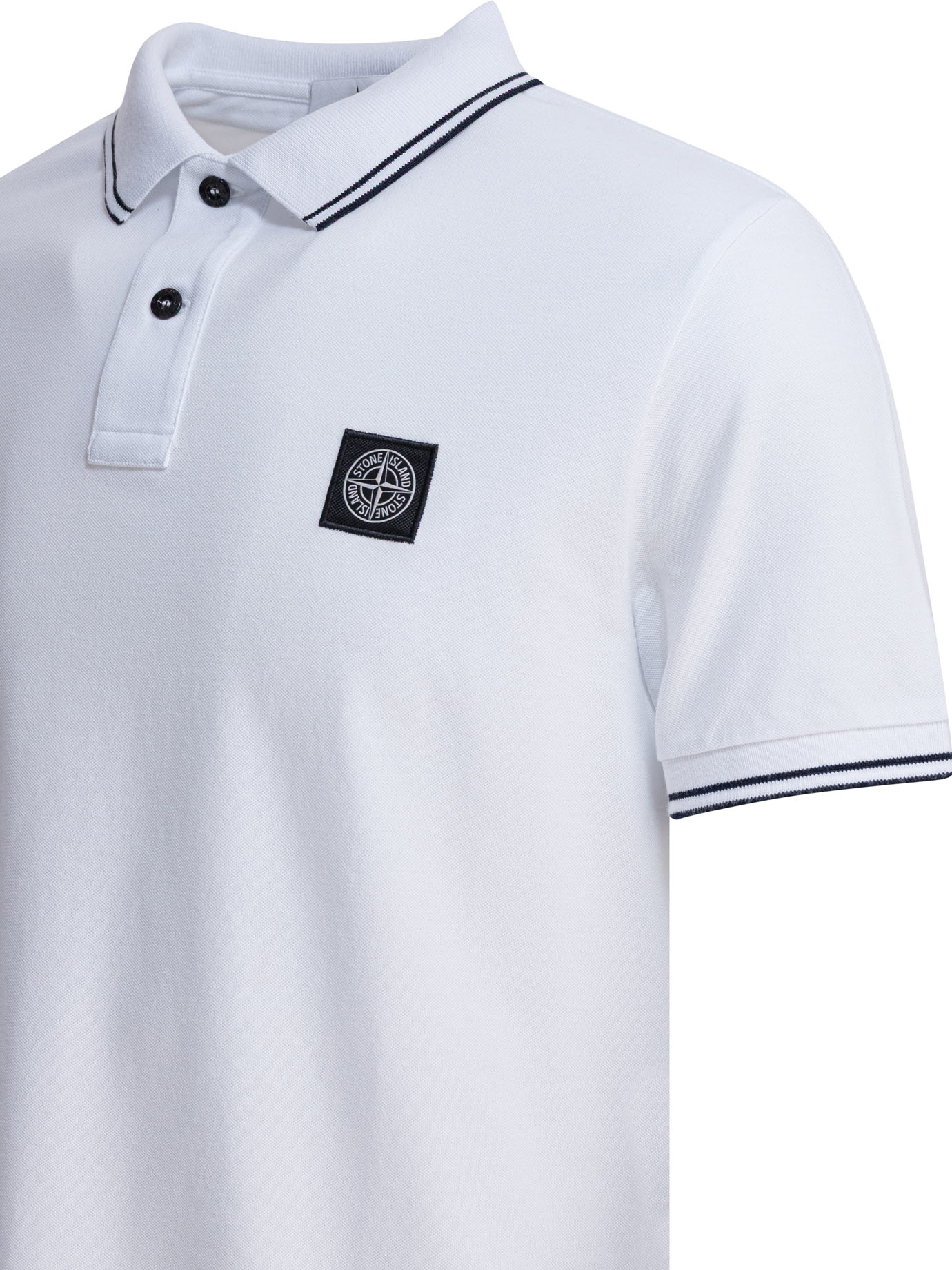 Organic cotton and elastane pique polo shirt 22002SCS0018V1001 (STONE ISLAND / ポロシャツ ) | STONE ISLAND (ストーンアイランド)(3)