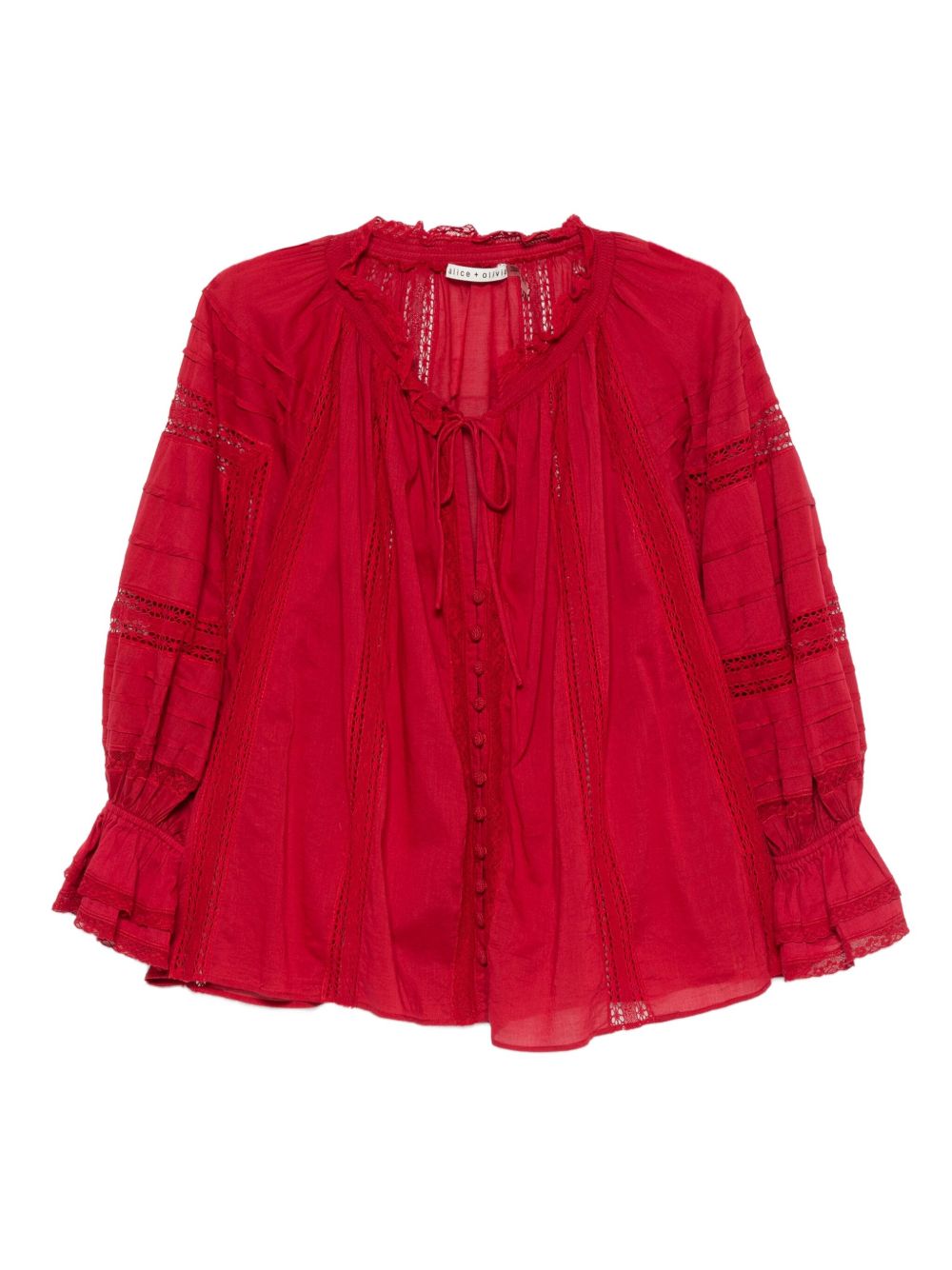 Alice + Olivia Shirts Red CC506A77034L626 (alice + olivia / シャツ・ブラウス ) | alice + olivia (アリス アンド オリビア)