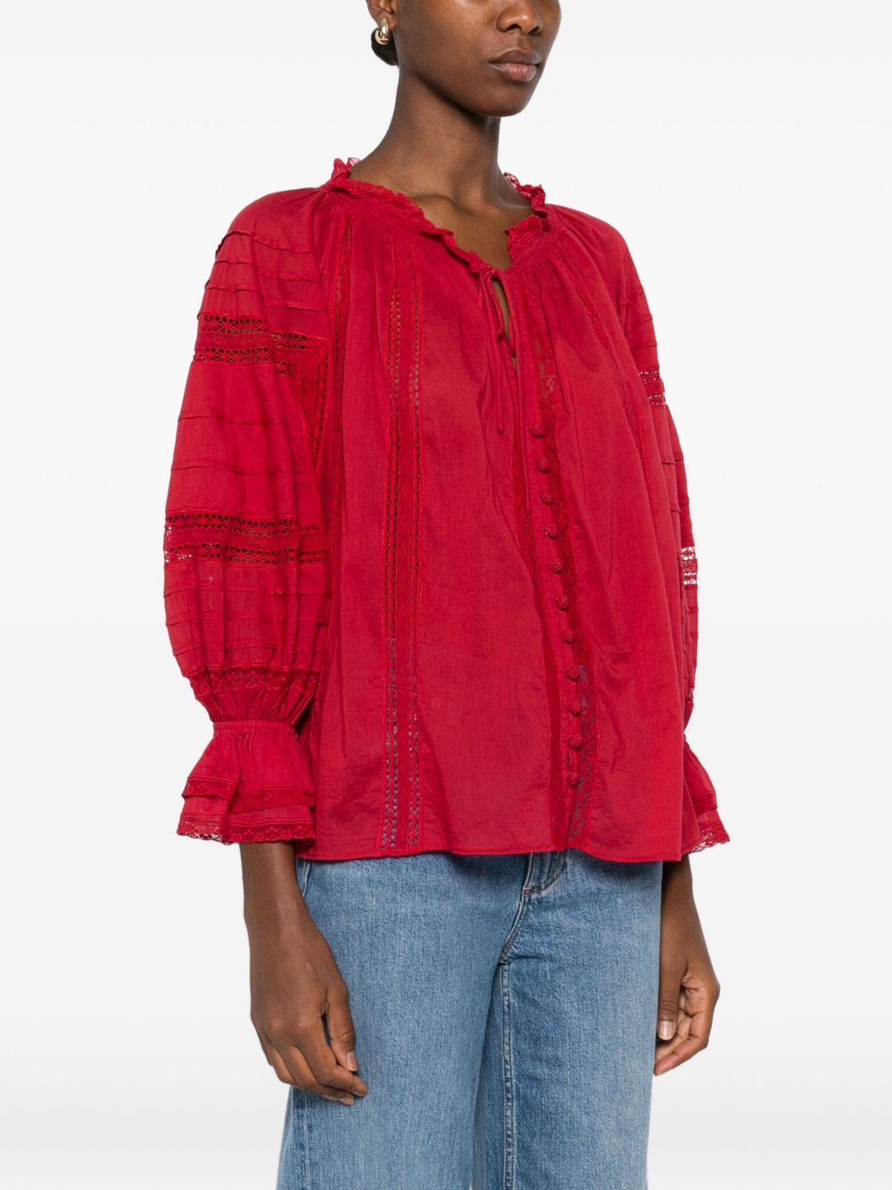 Alice + Olivia Shirts Red CC506A77034L626 (alice + olivia / シャツ・ブラウス ) | alice + olivia (アリス アンド オリビア)(2)