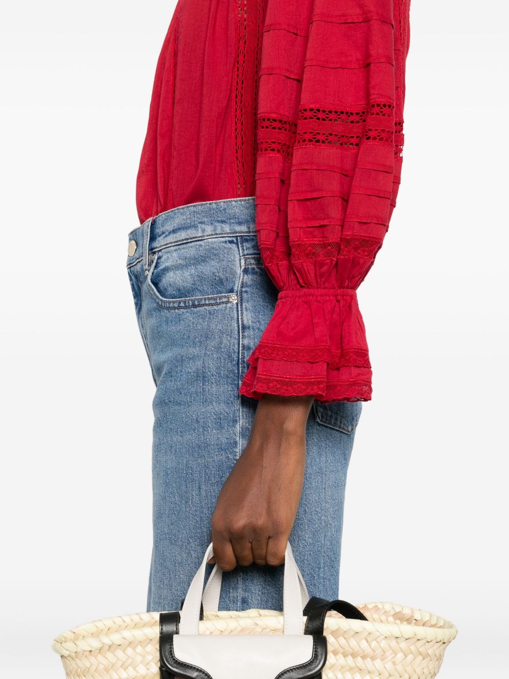 Alice + Olivia Shirts Red CC506A77034L626 (alice + olivia / シャツ・ブラウス ) | alice + olivia (アリス アンド オリビア)(3)