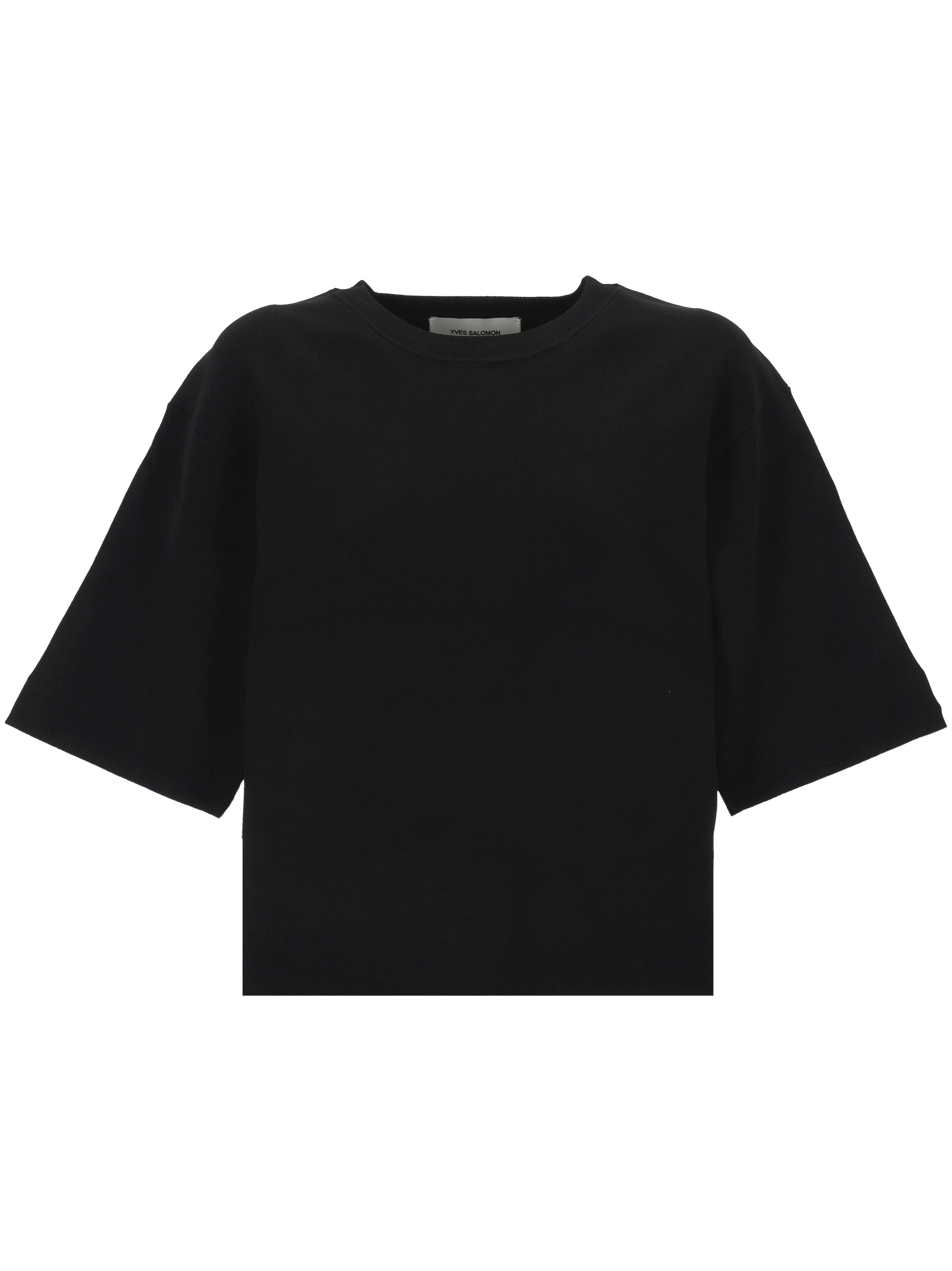 Yves Salomon T-shirts and Polos Black 25EYH50353MSVPC99 (YVES SALOMON / Tシャツ・カットソー ) | YVES SALOMON (イヴ サロモン)