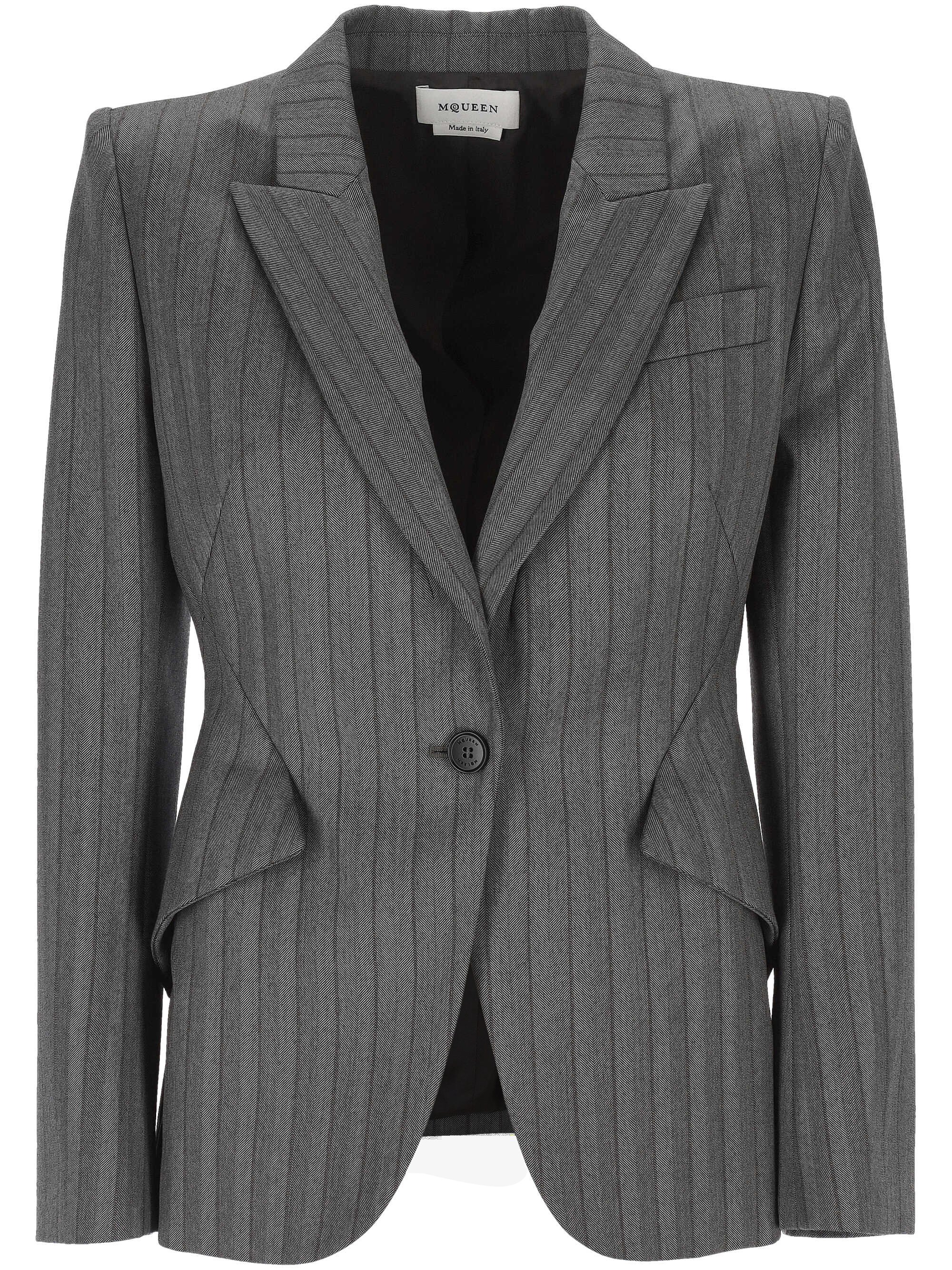 Alexander McQueen Jackets Grey 839134QJAFE1121 (Alexander McQUEEN / ブレザー・ジャケット ) | Alexander McQUEEN (アレキサンダー・マックイーン)