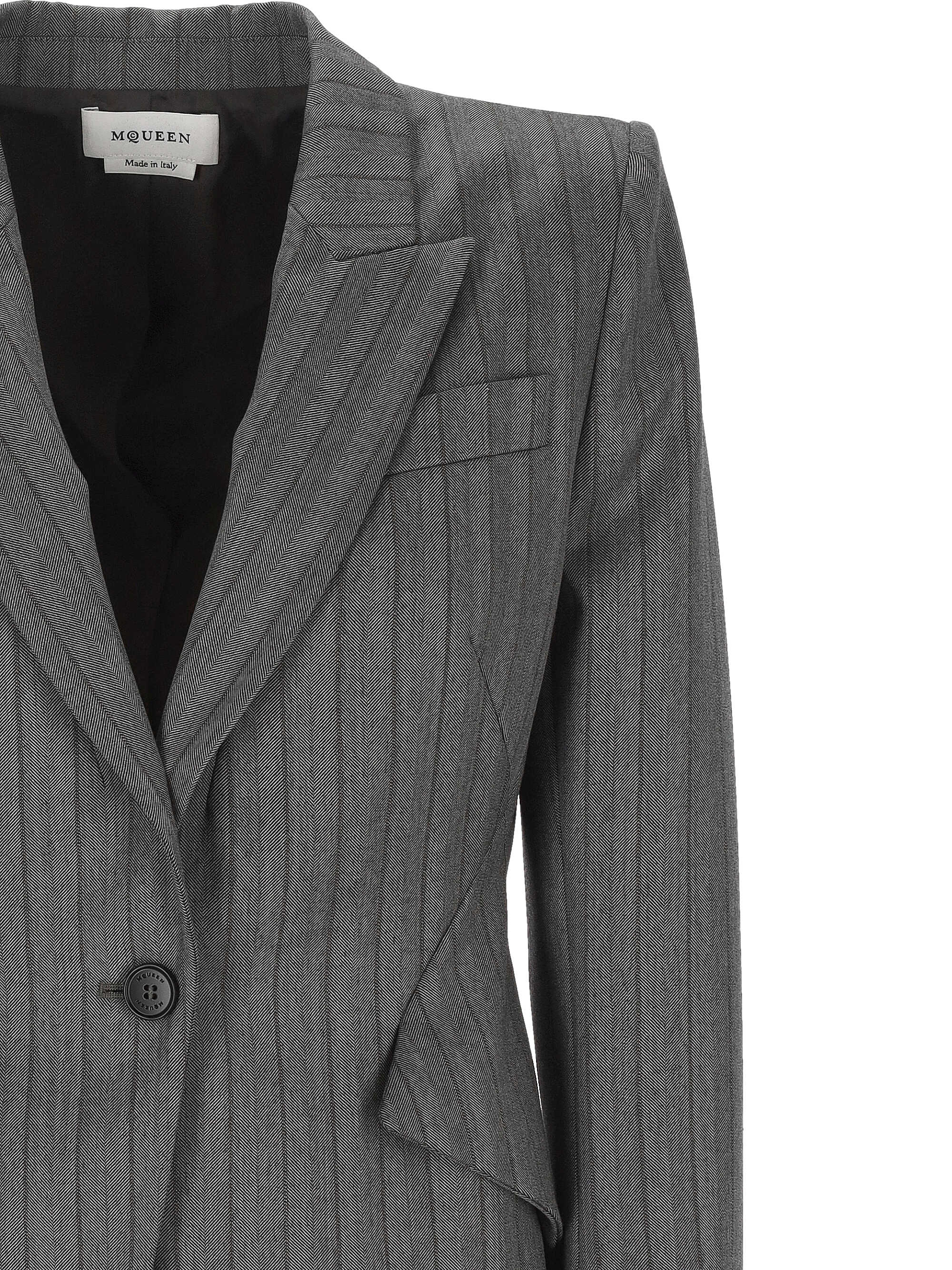 Alexander McQueen Jackets Grey 839134QJAFE1121 (Alexander McQUEEN / ブレザー・ジャケット ) | Alexander McQUEEN (アレキサンダー・マックイーン)(1)