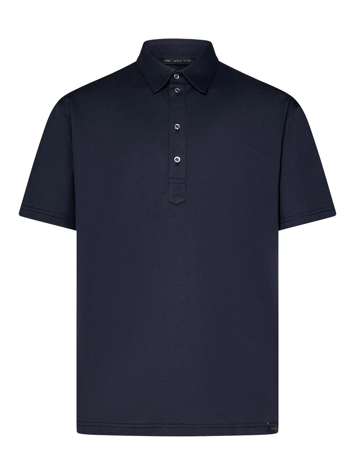 Dark Navy Cotton Jersey Polo Shirt L1TSS256550E044 (LOW BRAND / ポロシャツ ) | LOW BRAND (ロウ ブランド)