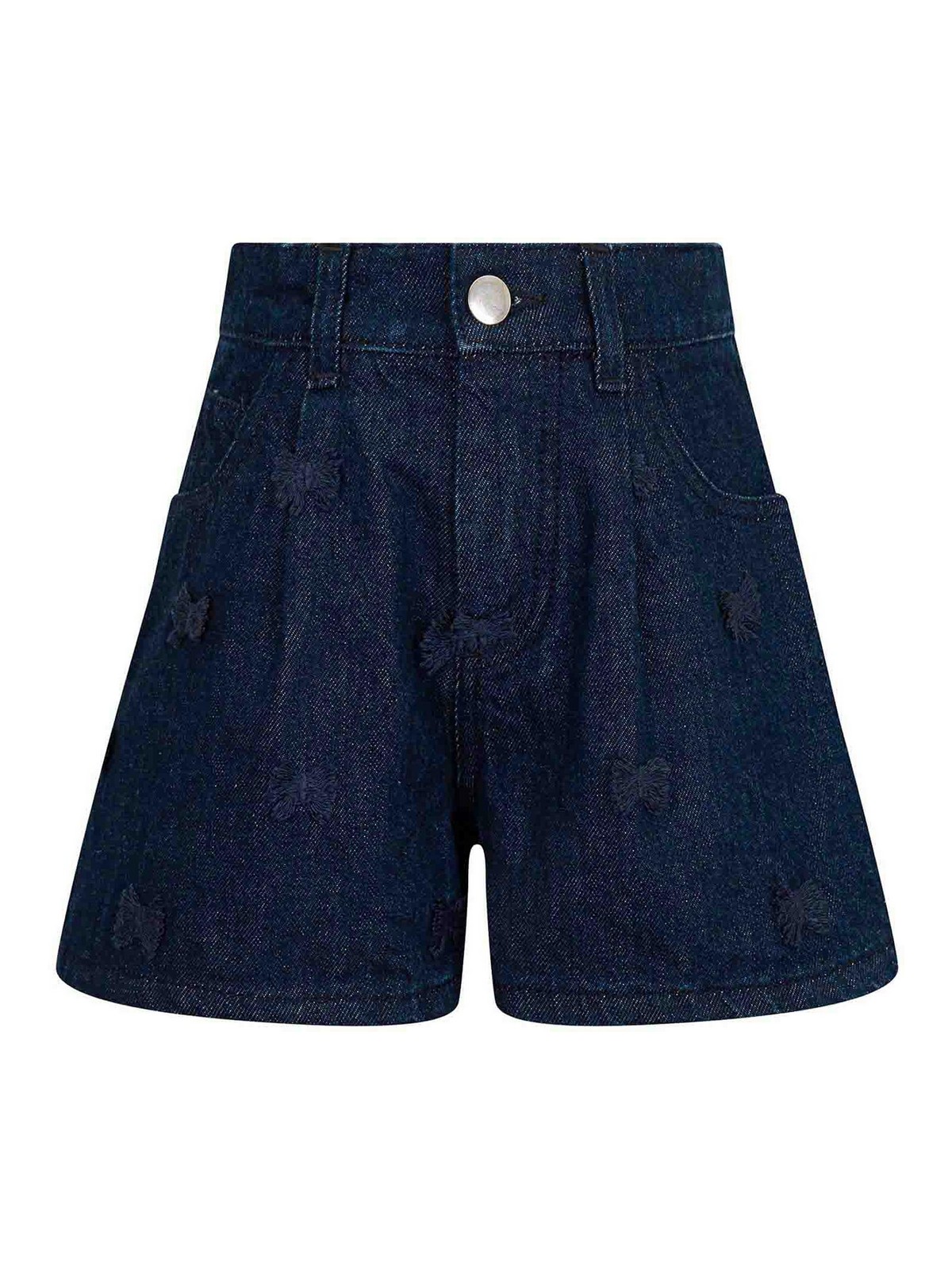 Girls Shorts In Blue Cotton Denim SW6A59L0317620 (SIMONETTA RAVIZZA / ショートパンツ ) | SIMONETTA RAVIZZA (シモネッタ ラヴィッツァ)