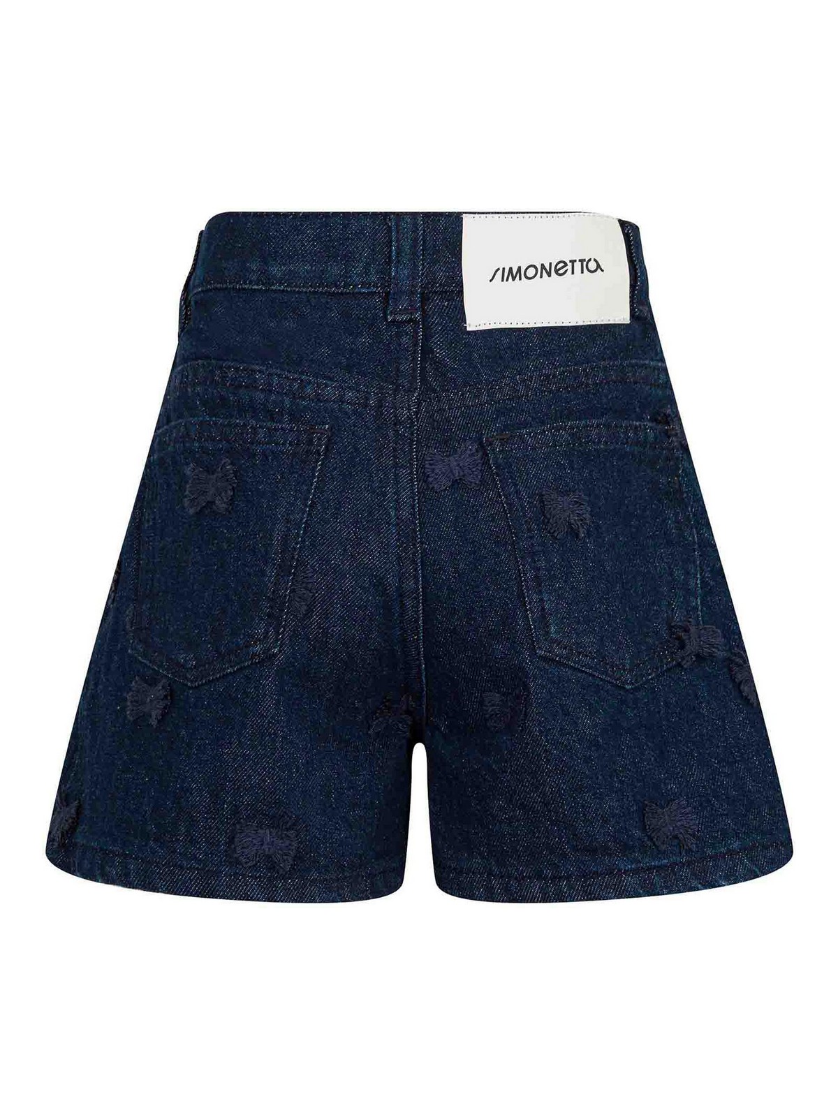 Girls Shorts In Blue Cotton Denim SW6A59L0317620 (SIMONETTA RAVIZZA / ショートパンツ ) | SIMONETTA RAVIZZA (シモネッタ ラヴィッツァ)(1)