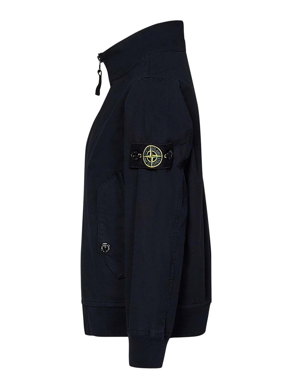 Navy Blue Stretch Bomber Jacket For Boys K1S164100004S0001V0020 (STONE ISLAND / カジュアルジャケット ) | STONE ISLAND (ストーンアイランド)(2)