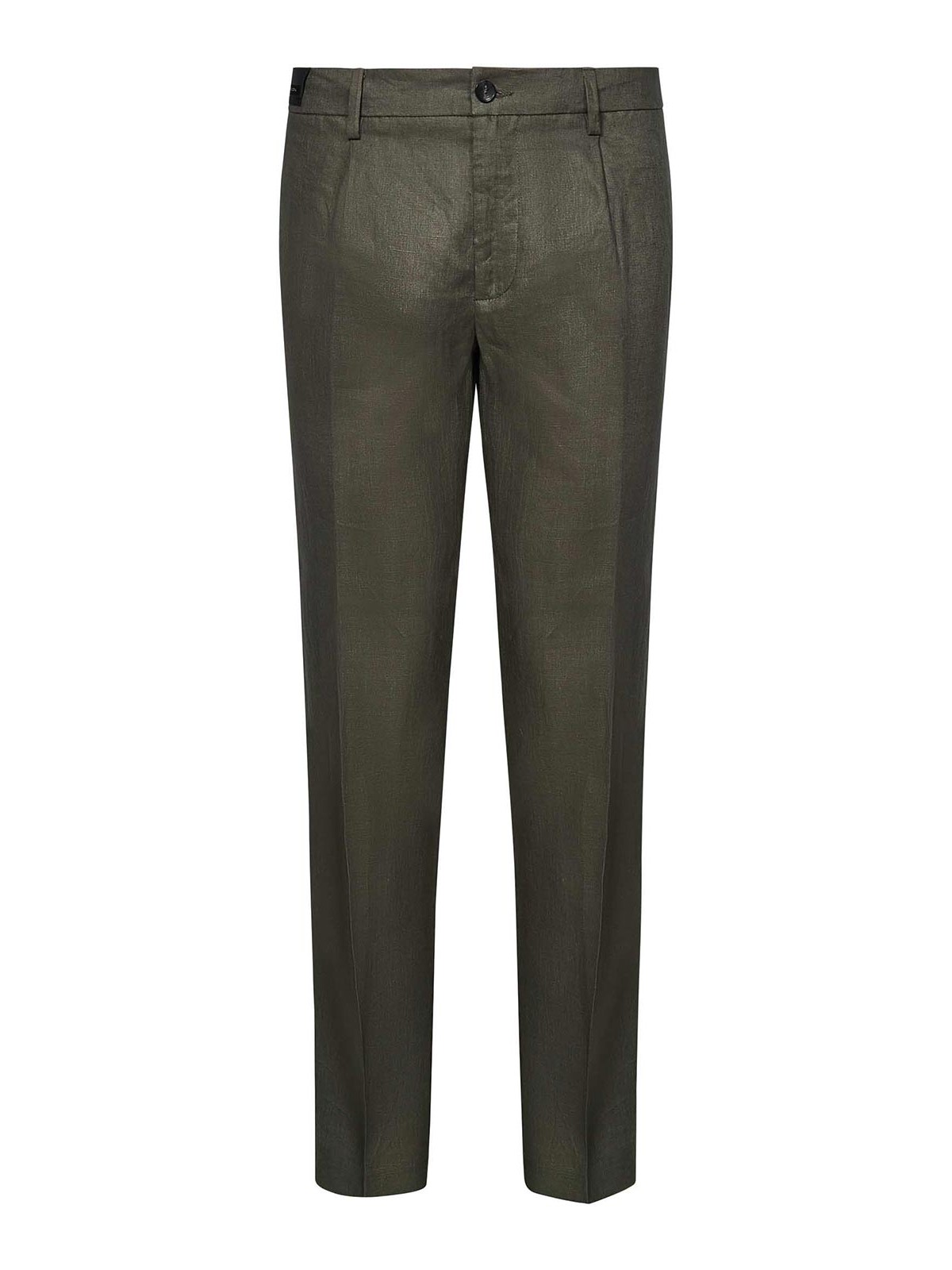 Denny Military Green Linen Trousers LUDEN3783S251020 (MICHAEL COAL / パンツ ) | MICHAEL COAL (マイケル コール)