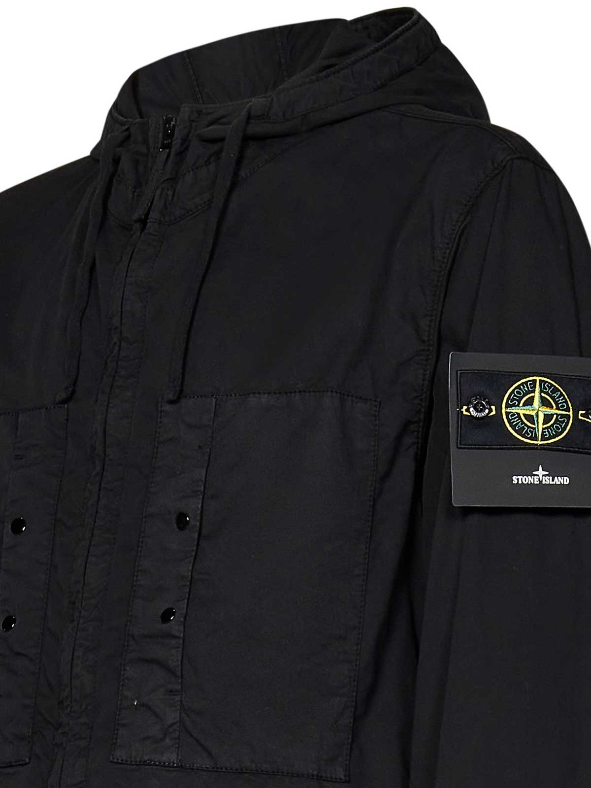 Black Jacket In Stretch Supima Cotton Twill K1S154100091S0010V0029 (STONE ISLAND / カジュアルジャケット ) | STONE ISLAND (ストーンアイランド)(2)