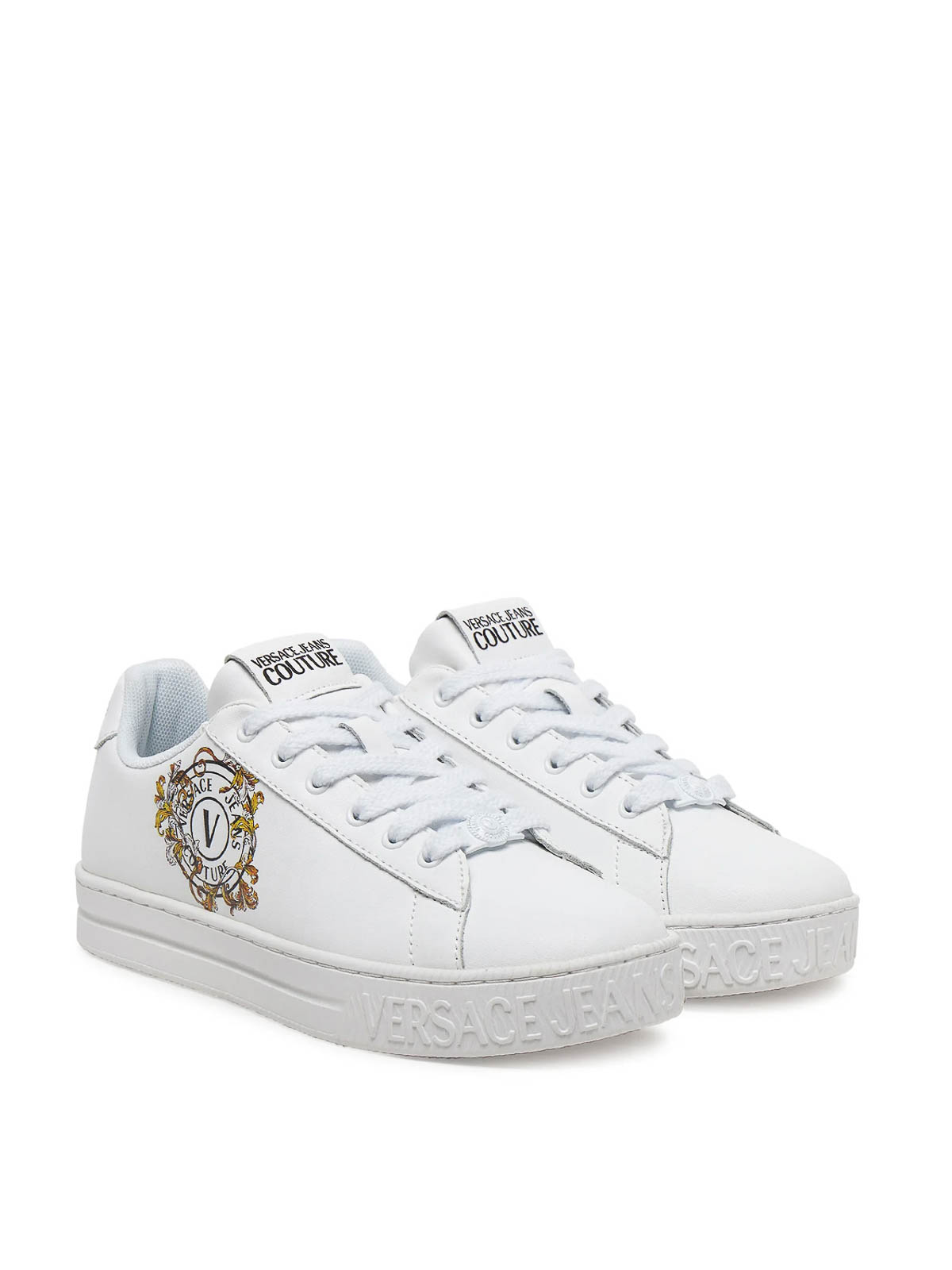 Court Baroque Emblem Sneakers 78VA3SK3ZPB08003 (VERSACE JEANS COUTURE / スニーカー ) | VERSACE JEANS COUTURE (ヴェルサーチェ ジーンズ クチュール)(1)