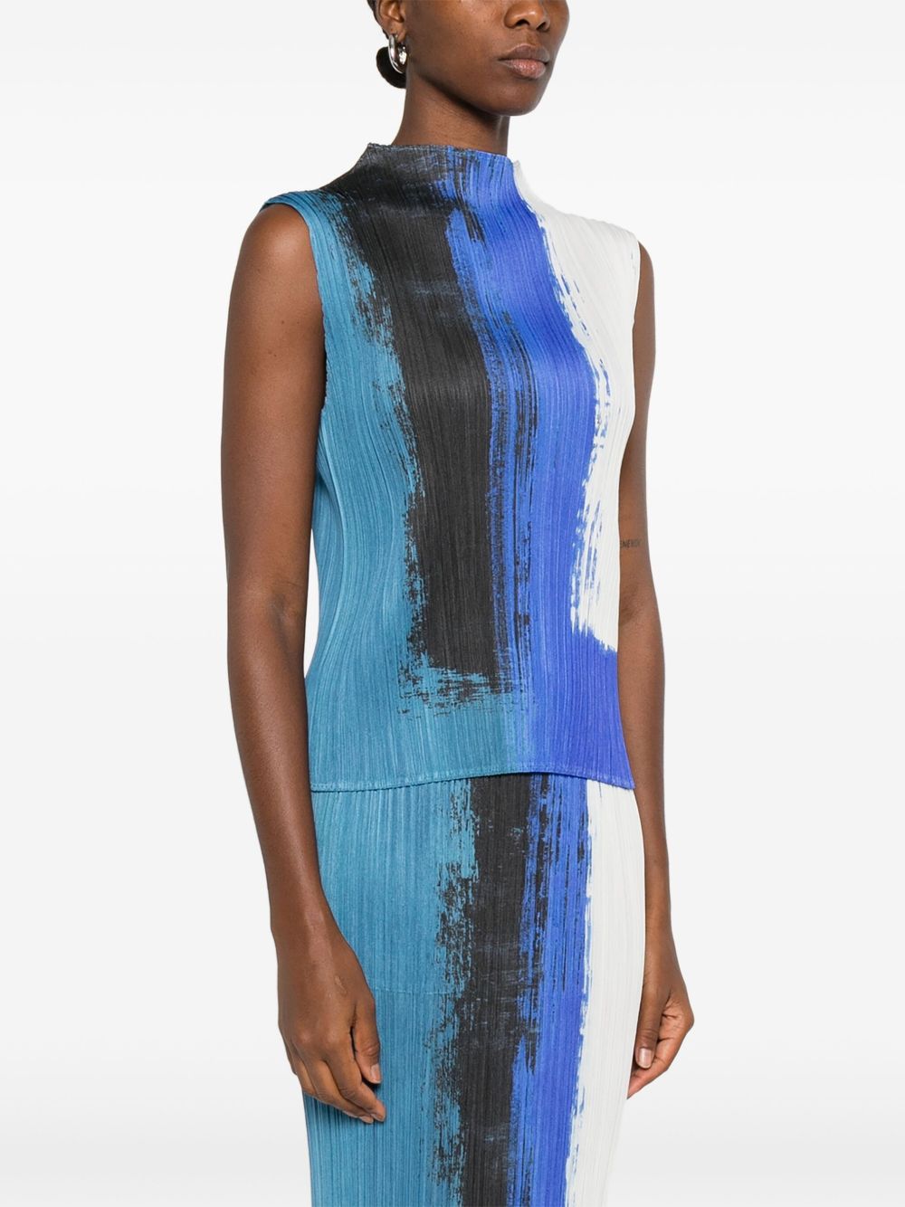 Pleats Please Top Blue PP58JK67172 (PLEATS PLEASE ISSEY MIYAKE / タンクトップ・キャミソール ) | PLEATS PLEASE ISSEY MIYAKE (プリーツ プリーズ イッセイ ミヤケ)(4)