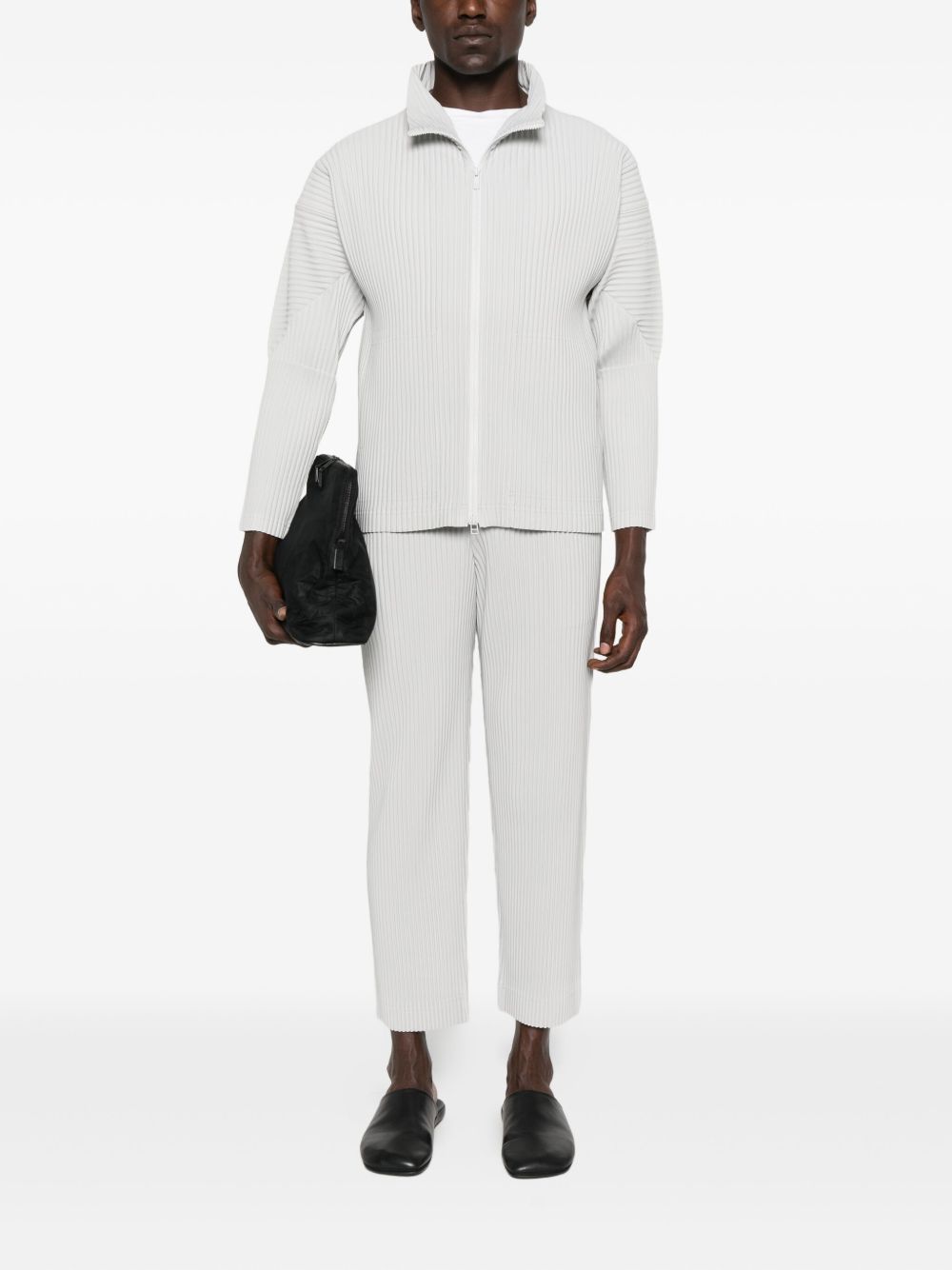 HOMME PLISSE' ISSEY MIYAKE Trousers Light Grey HP58JF55011 (HOMME PLISSÉ ISSEY MIYAKE / パンツ ) | HOMME PLISSÉ ISSEY MIYAKE (オムプリッセ イッセイ ミヤケ)(1)
