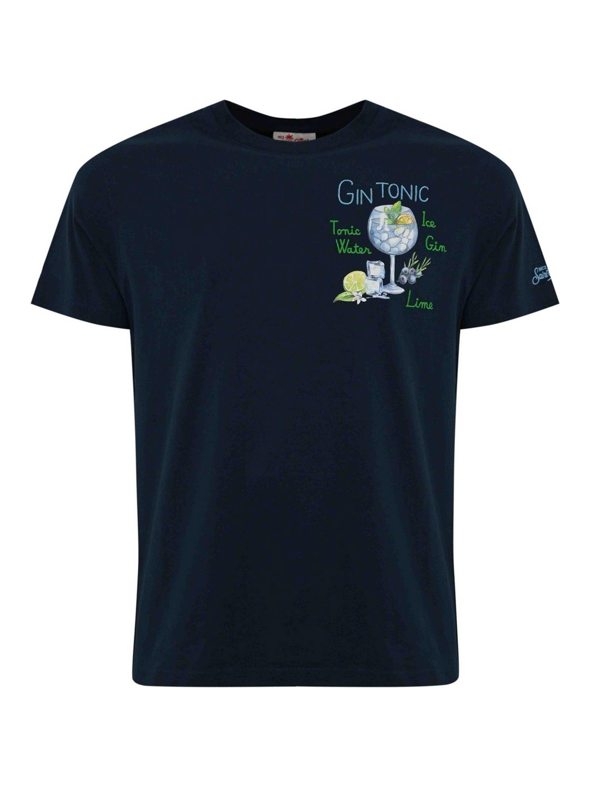 Gin Tonic Print And Embroidery T-Shirt TSHIRTMAN04971HGINGLASS61EMB (MC2 SAINT BARTH / Tシャツ・カットソー ) | MC2 SAINT BARTH (エムシーツーセイントバース)
