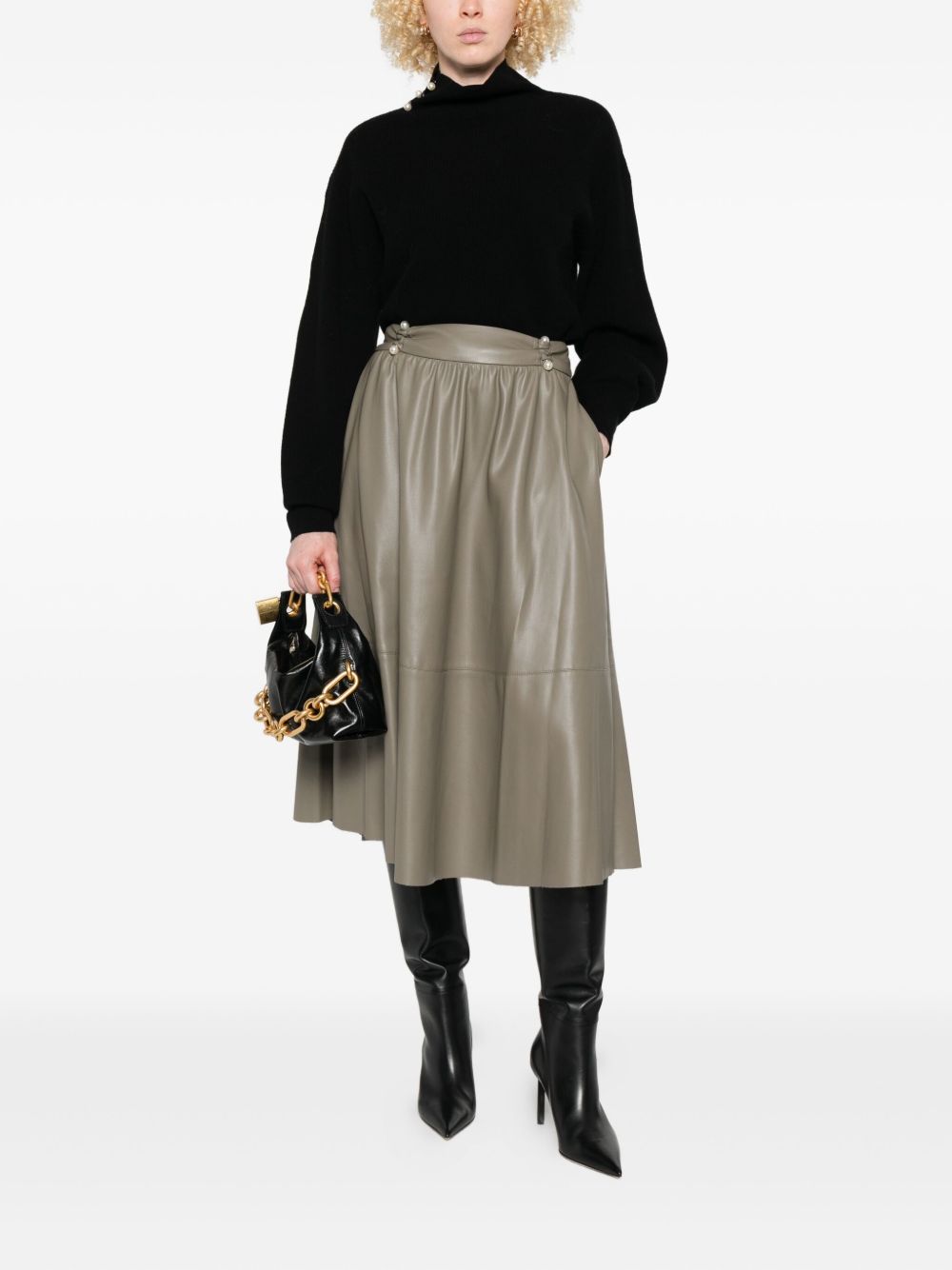 LIU JO BLACK Skirts CF5015E0624X0707 (LIU•JO / スカート ) | LIU•JO (リュー・ジョー)(2)