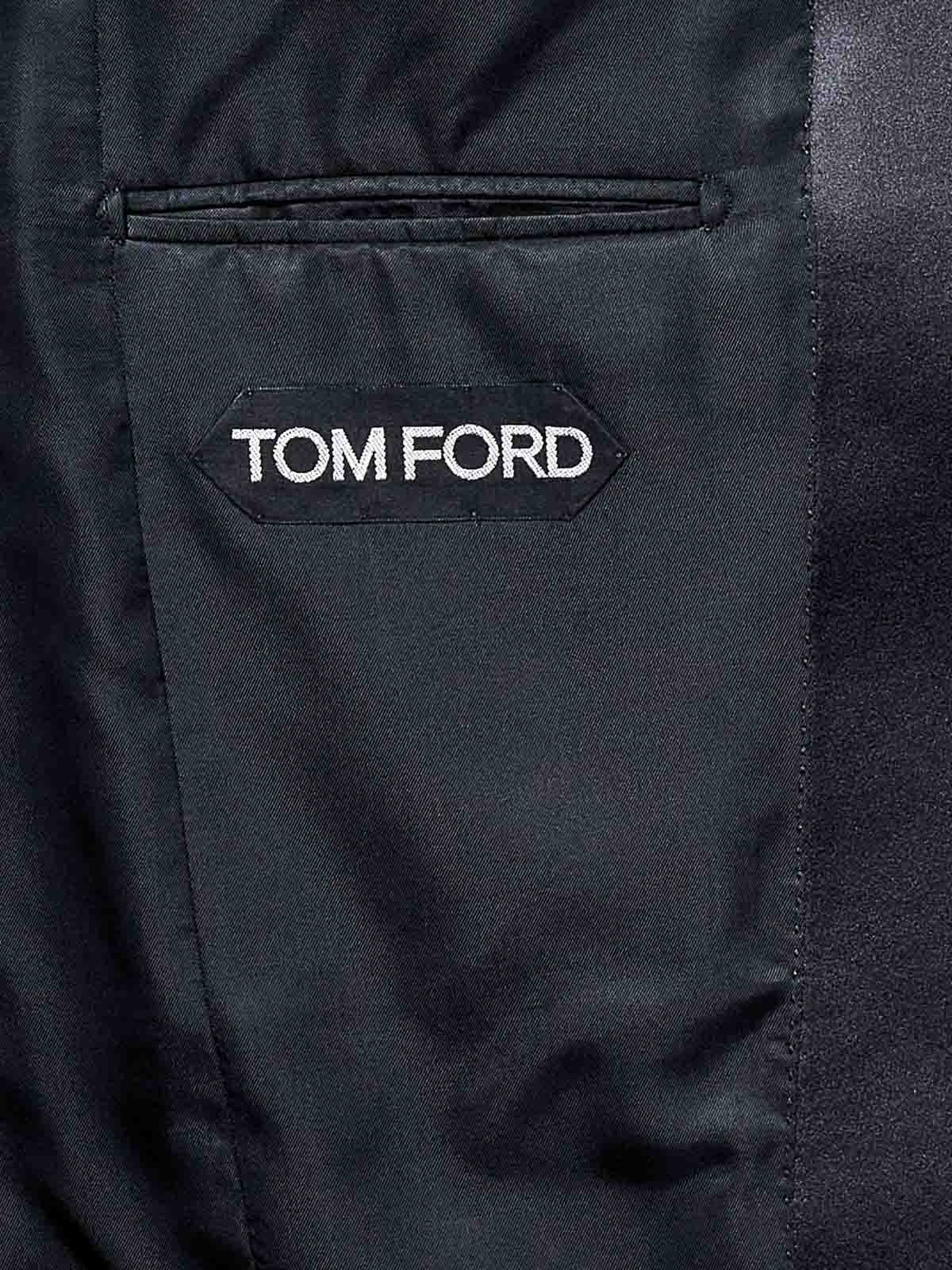 Black Cool Wool Groom Tuxedo Suit 2EAPQ1WOS02LB999 (TOM FORD / スーツ ) | TOM FORD (トムフォード)(4)