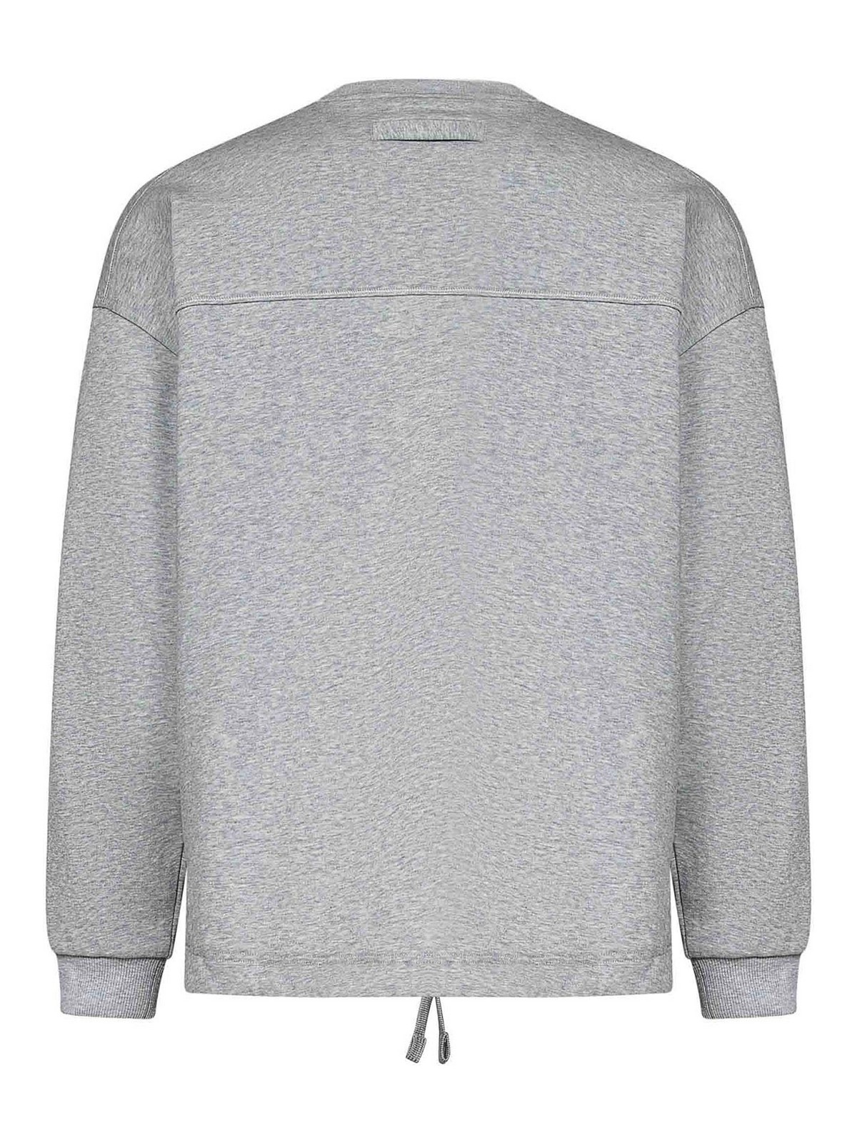 Melange Grey Cotton Crewneck Sweatshirt N6MGI1940032 (ZEGNA / スウェット・フーディー ) | ZEGNA (ゼニア)(1)