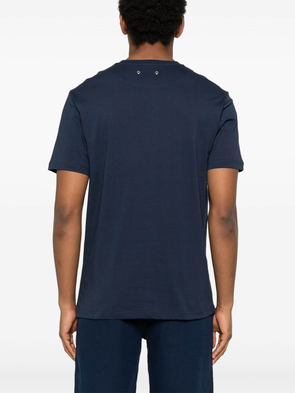 Blue Organic Cotton Jersey Crewneck T-Shirt TITANU0P00N390 (VILEBREQUIN / Tシャツ・カットソー ) | VILEBREQUIN (ヴィルブレクイン)(2)