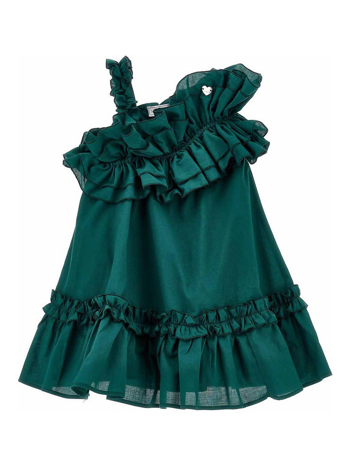 Monospalla Mussola Silk hand dress 17C90731030087 (MONNALISA / ワンピース・ドレス・オールインワン ) | MONNALISA (モナリザ)